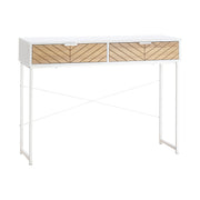 Mesa Consola 100x30x75cm Branca com 2 Gavetas de Armazenamento