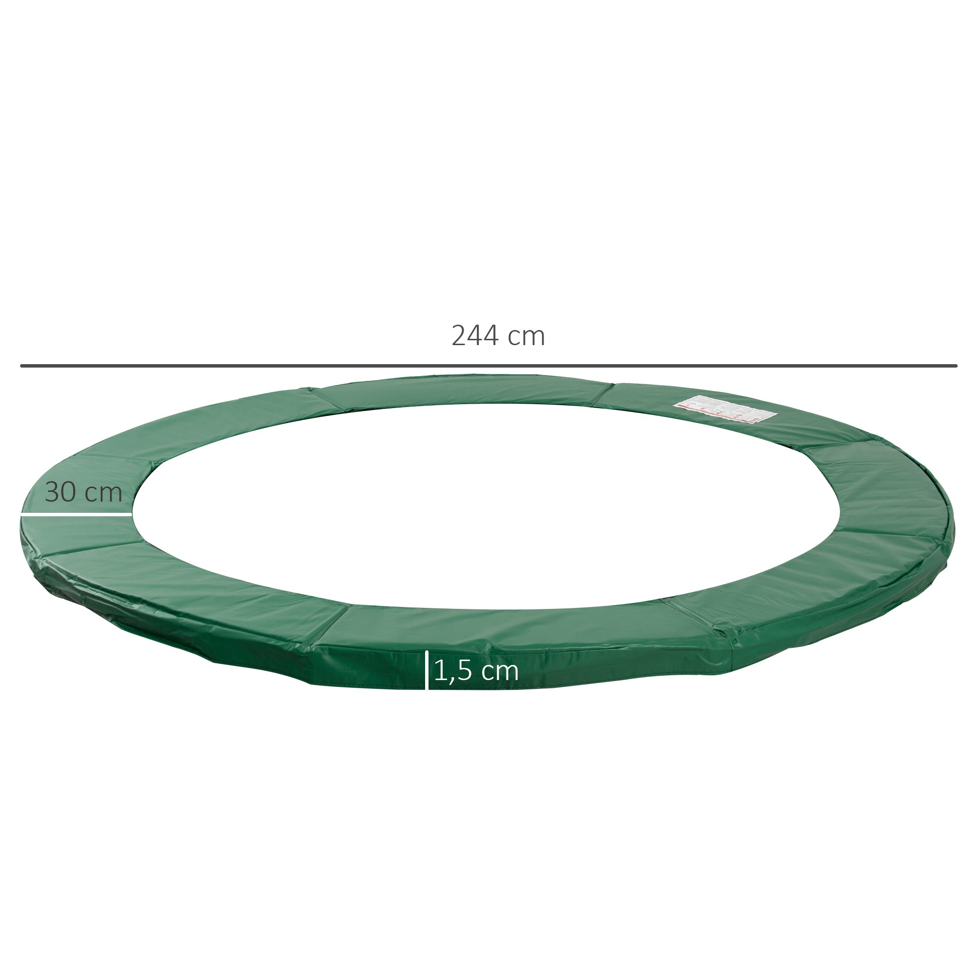 Cobertura de Proteção Ø244cm Verde para Trampolim - Máxima Segurança