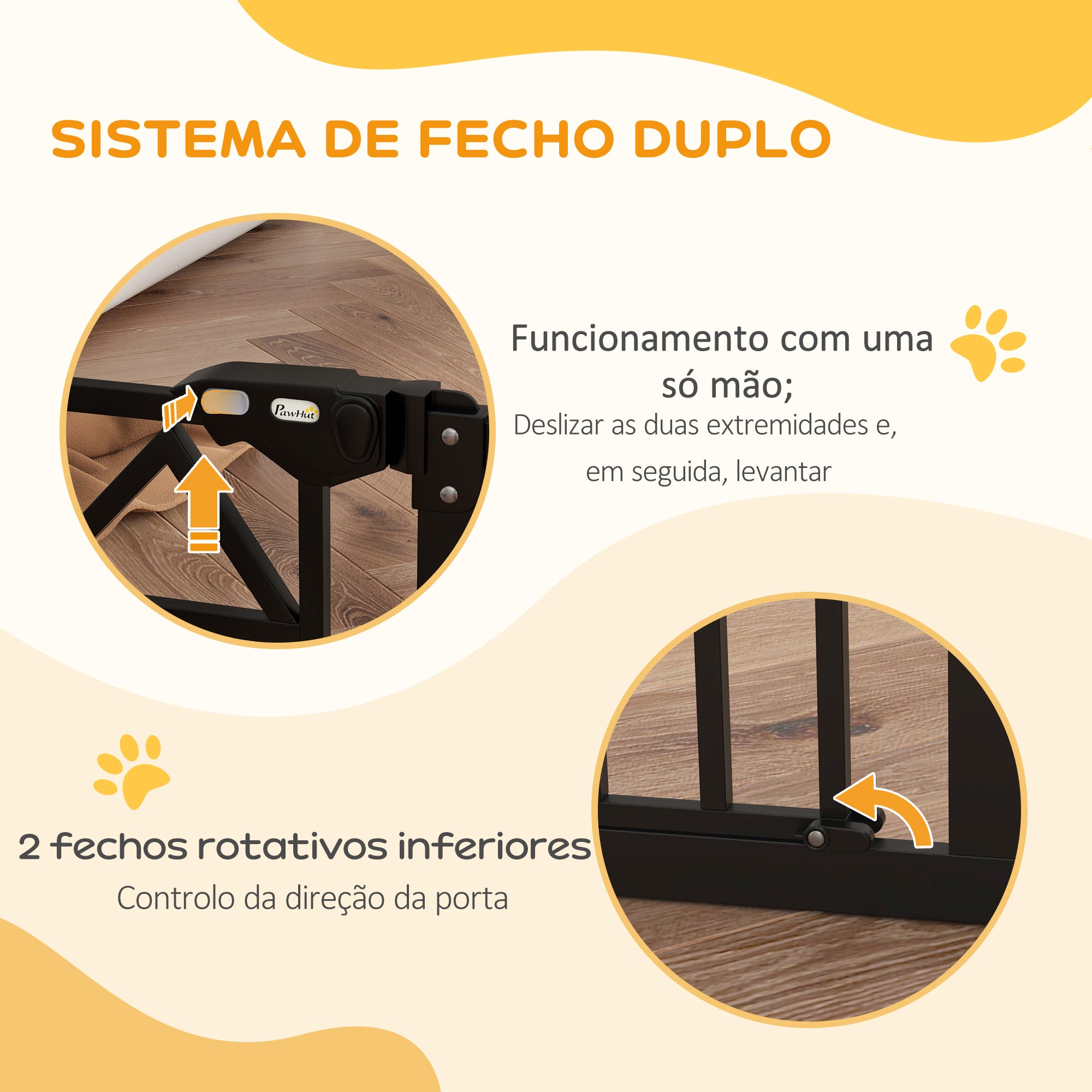 Barreira de Segurança Extensível 74-100x76 cm - Cor Preto