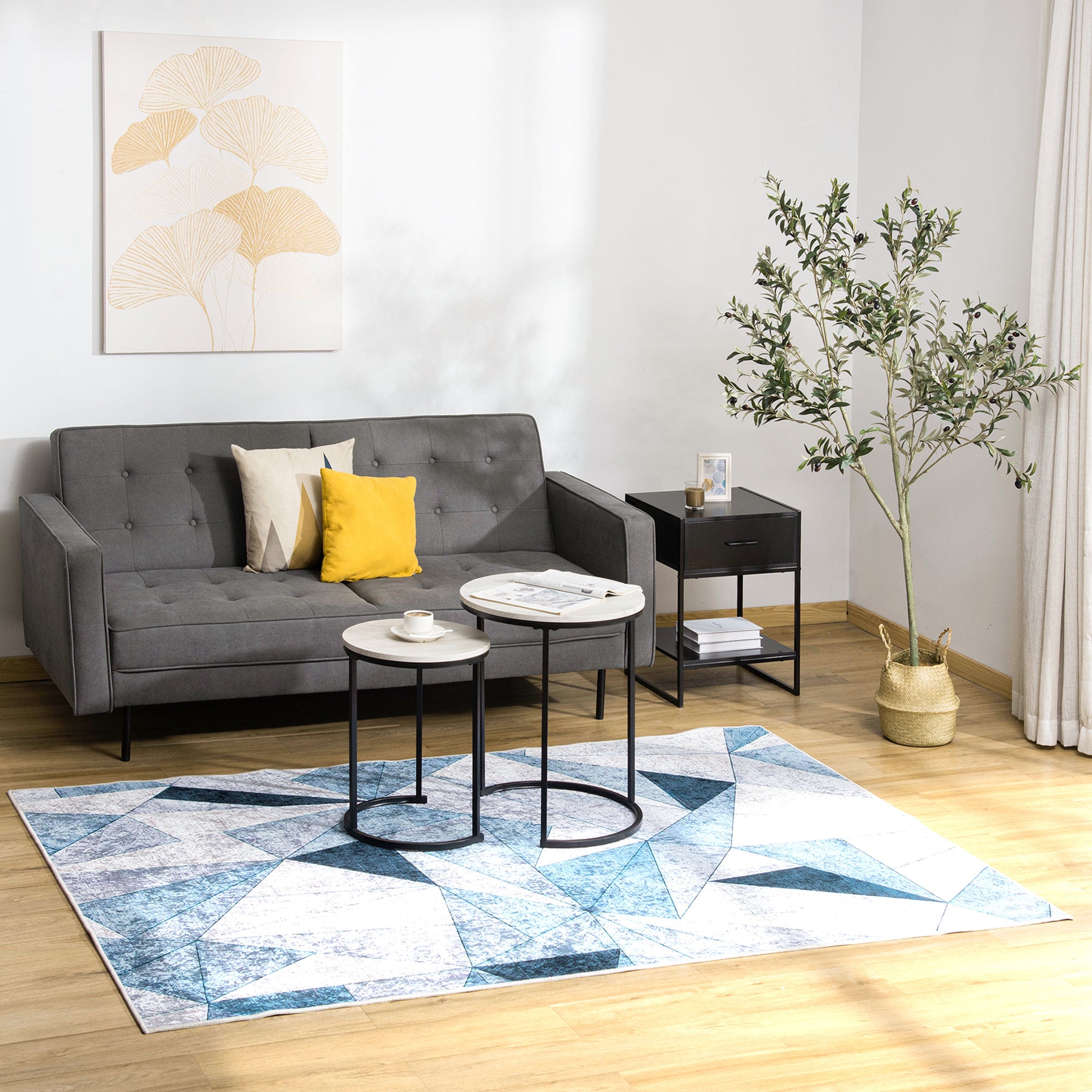 Tapete Geométrico Multicor 230x160cm para Sala de Estar