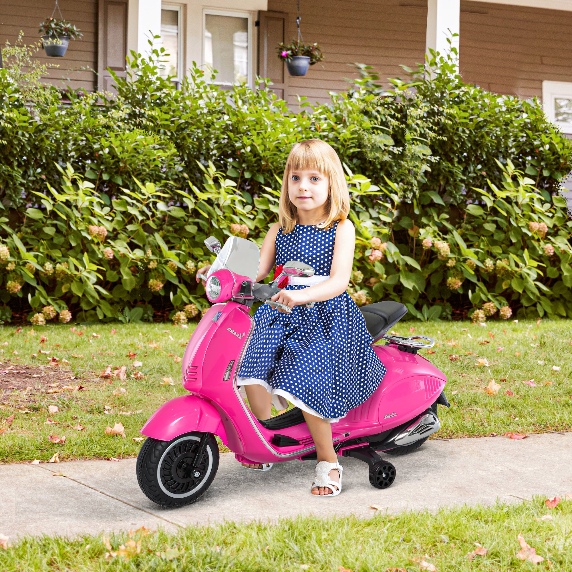 Mota Elétrica Infantil 108x49x75 cm Rosa - Diversão e Segurança para Crianças