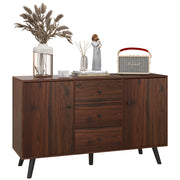 Aparador Buffet Moderno 127x40x76 cm Marrom e Preto