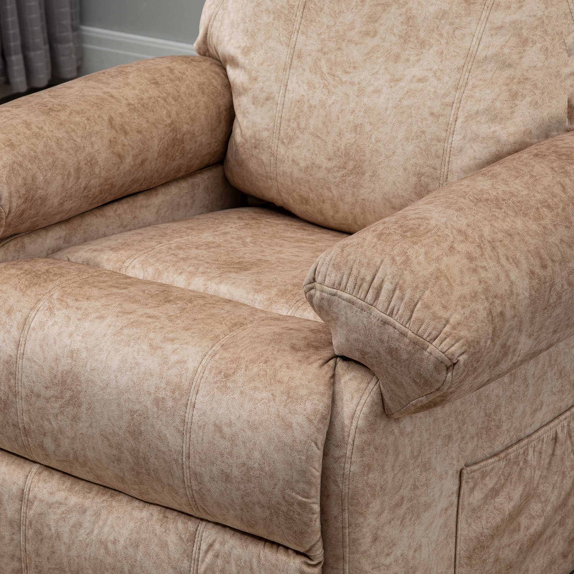 Poltrona Relax Reclinável Bege 88x91x108 cm