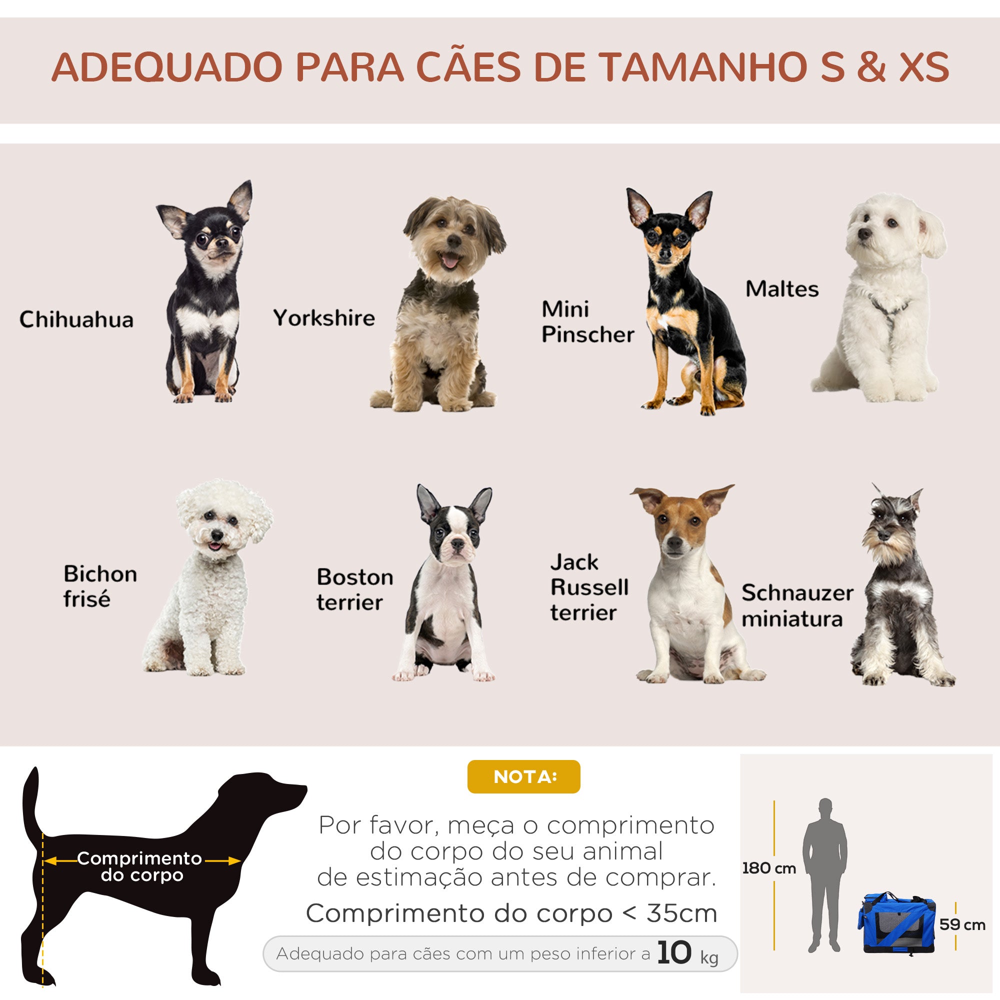 Transportadora para Cães e Gatos Dobrável 60x42x42 cm Azul e Preto