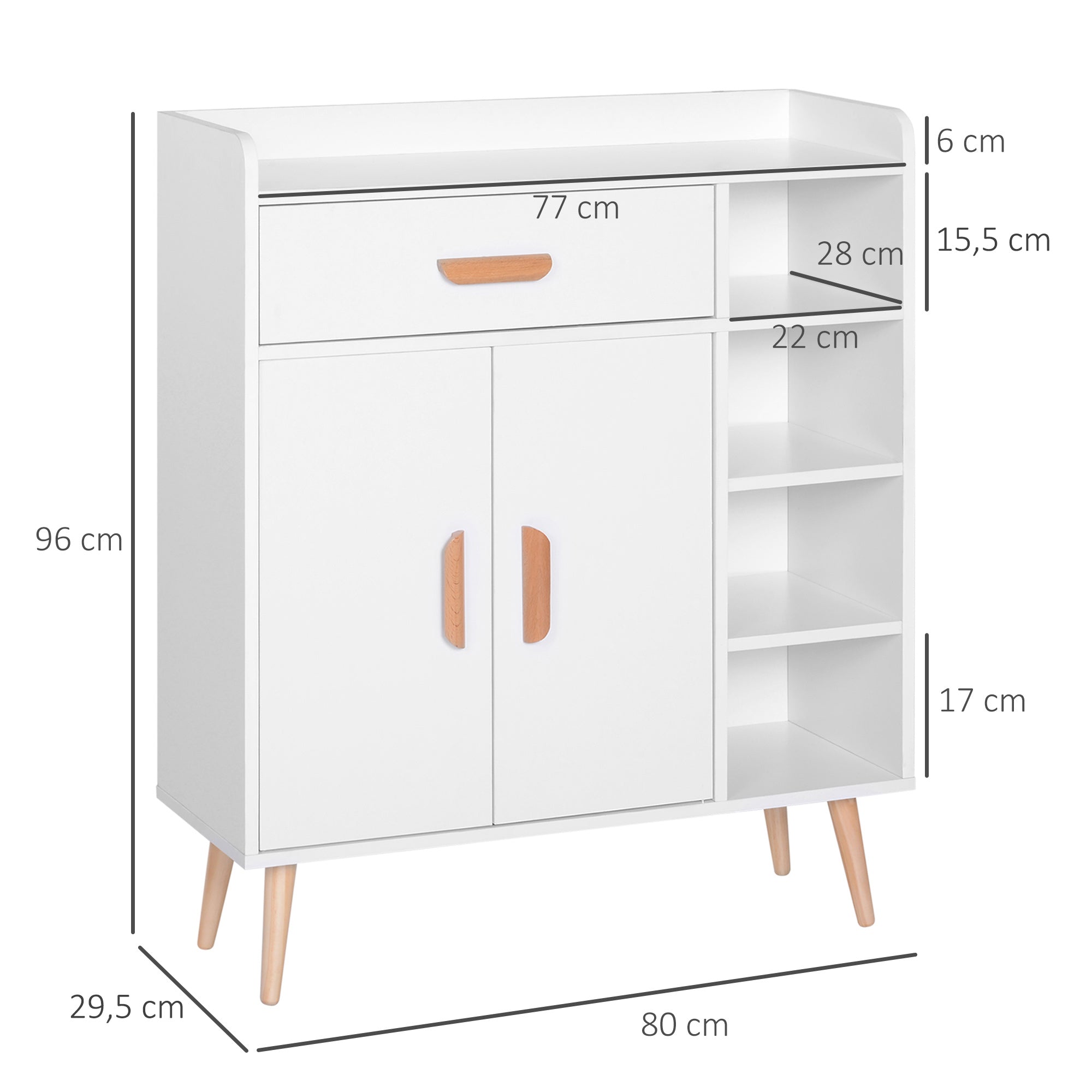 Armário Multiuso Branco 80x29,5x96cm