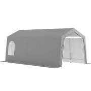 Abrigo de Jardim Exterior 300x597x257 cm Cinza Claro