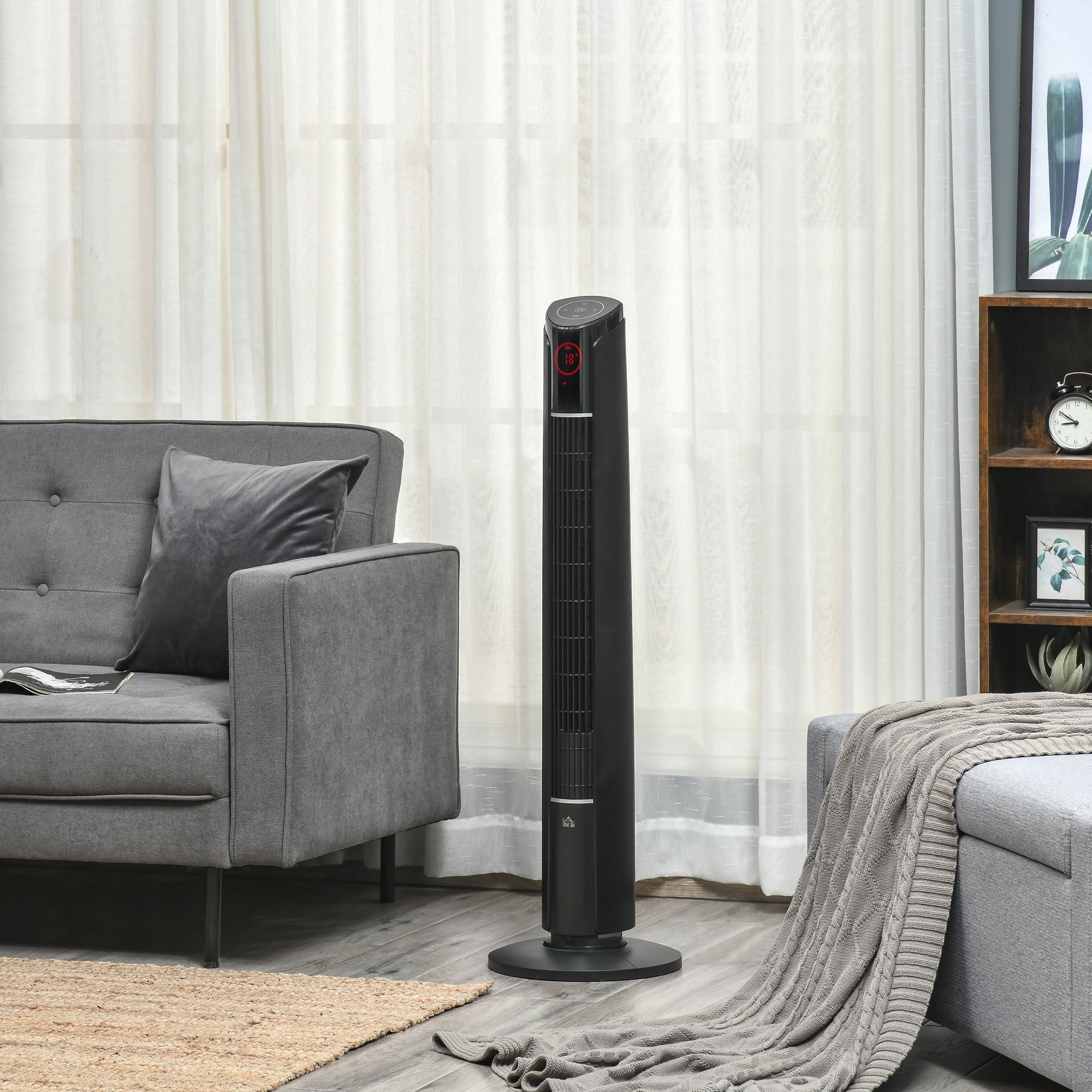 Ventoinha de Coluna Altura 107cm Preto