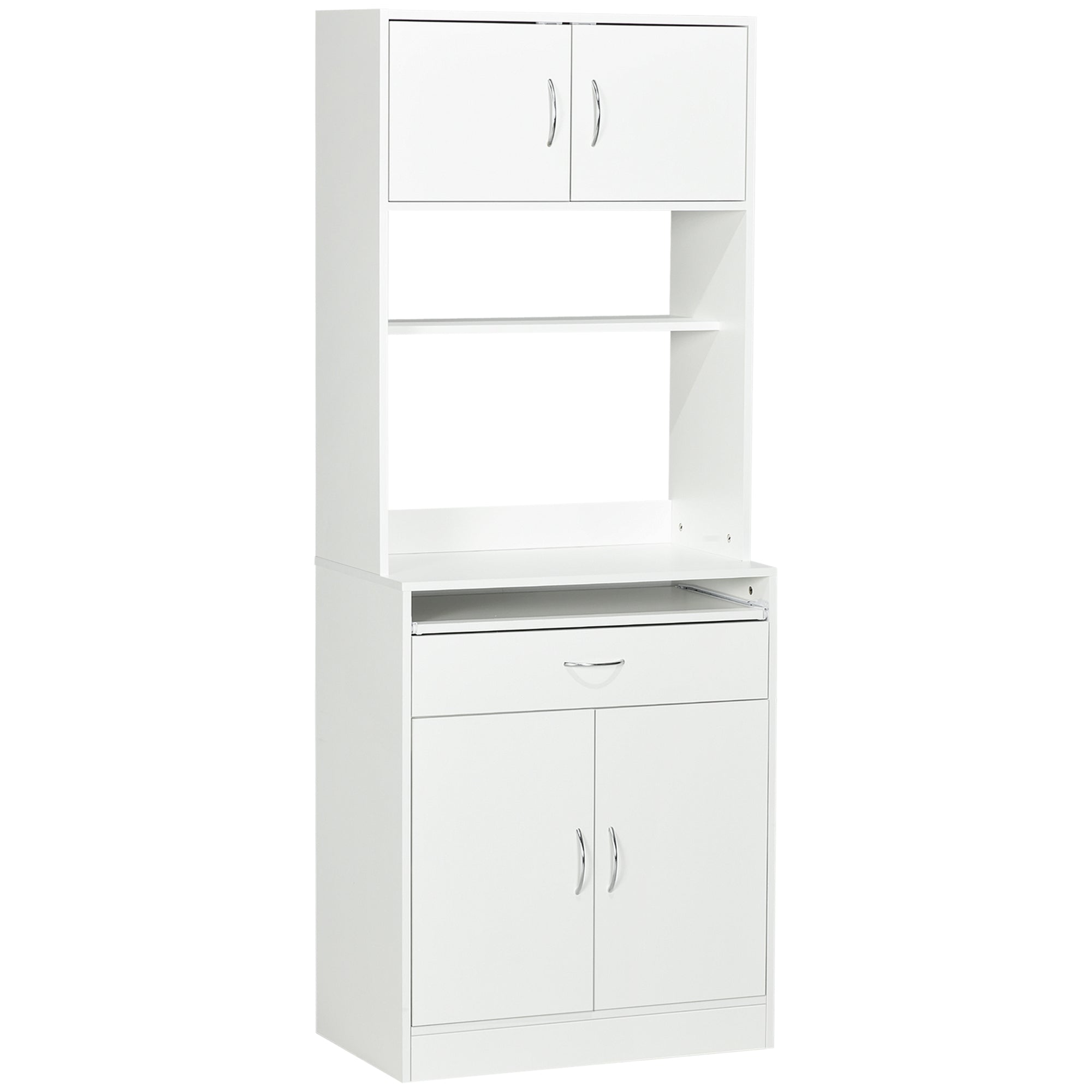 Armário de Cozinha Móvel Auxiliar 70x40x180 cm Branco