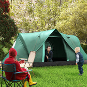 Tenda de Campismo para 4-5 Pessoas, 455x230x180cm, Verde e Preto