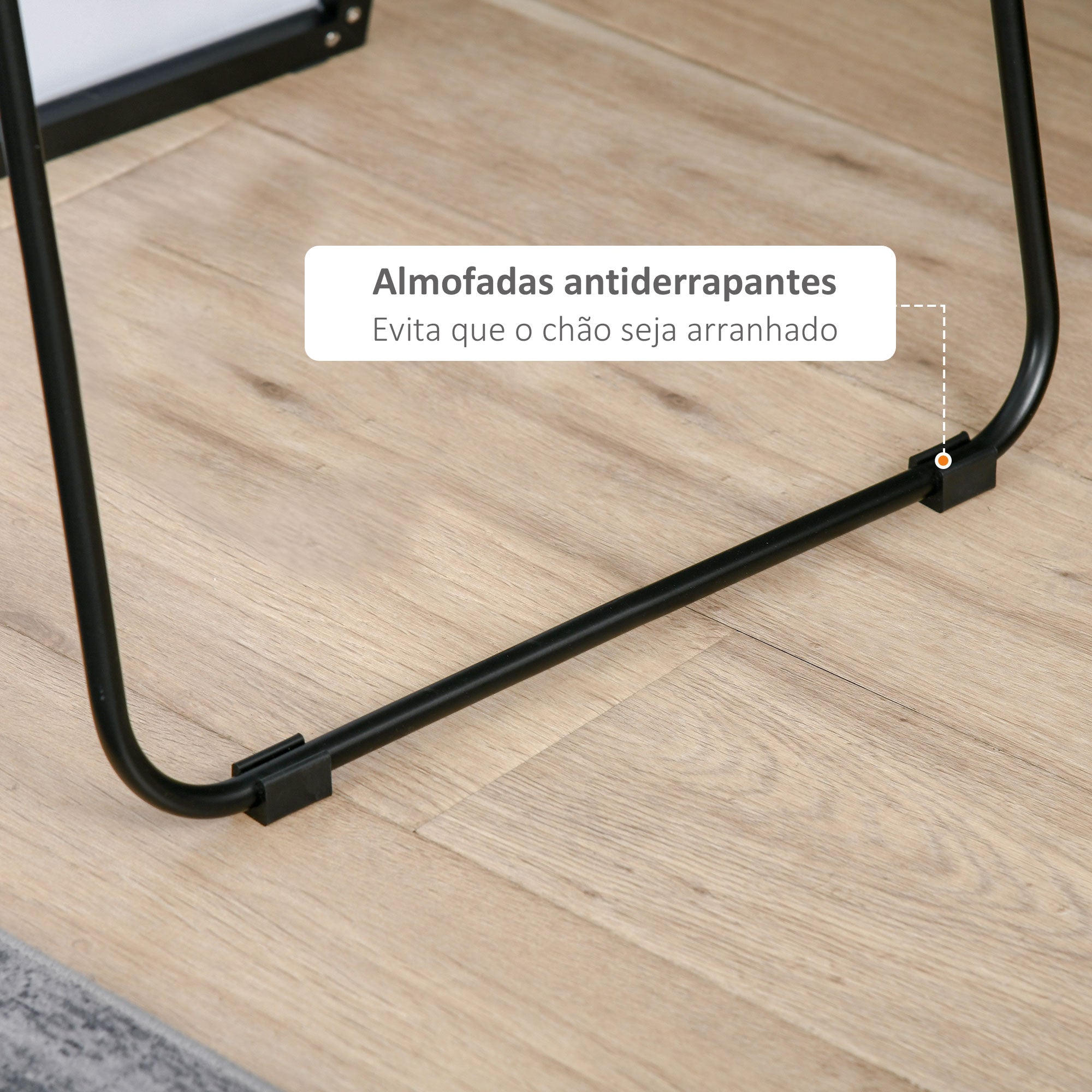 Espelho de Pé Retangular 50x161,5x2 cm - Cor Preto