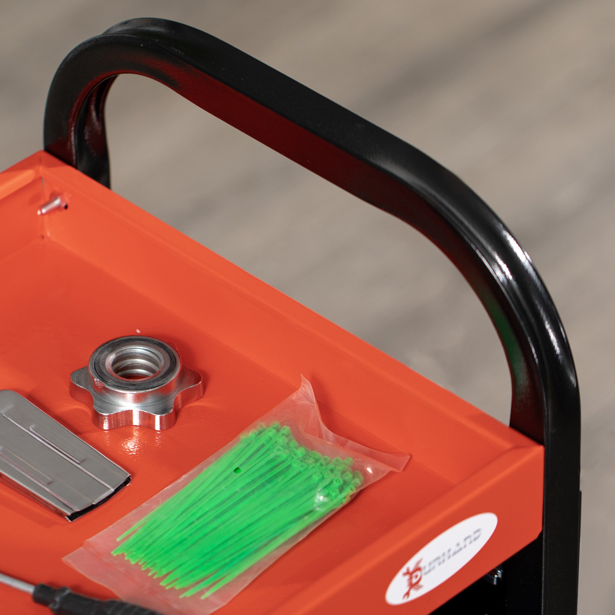 Carro de Ferramentas de Aço com 3 Prateleiras 75x35x80 cm - Vermelho