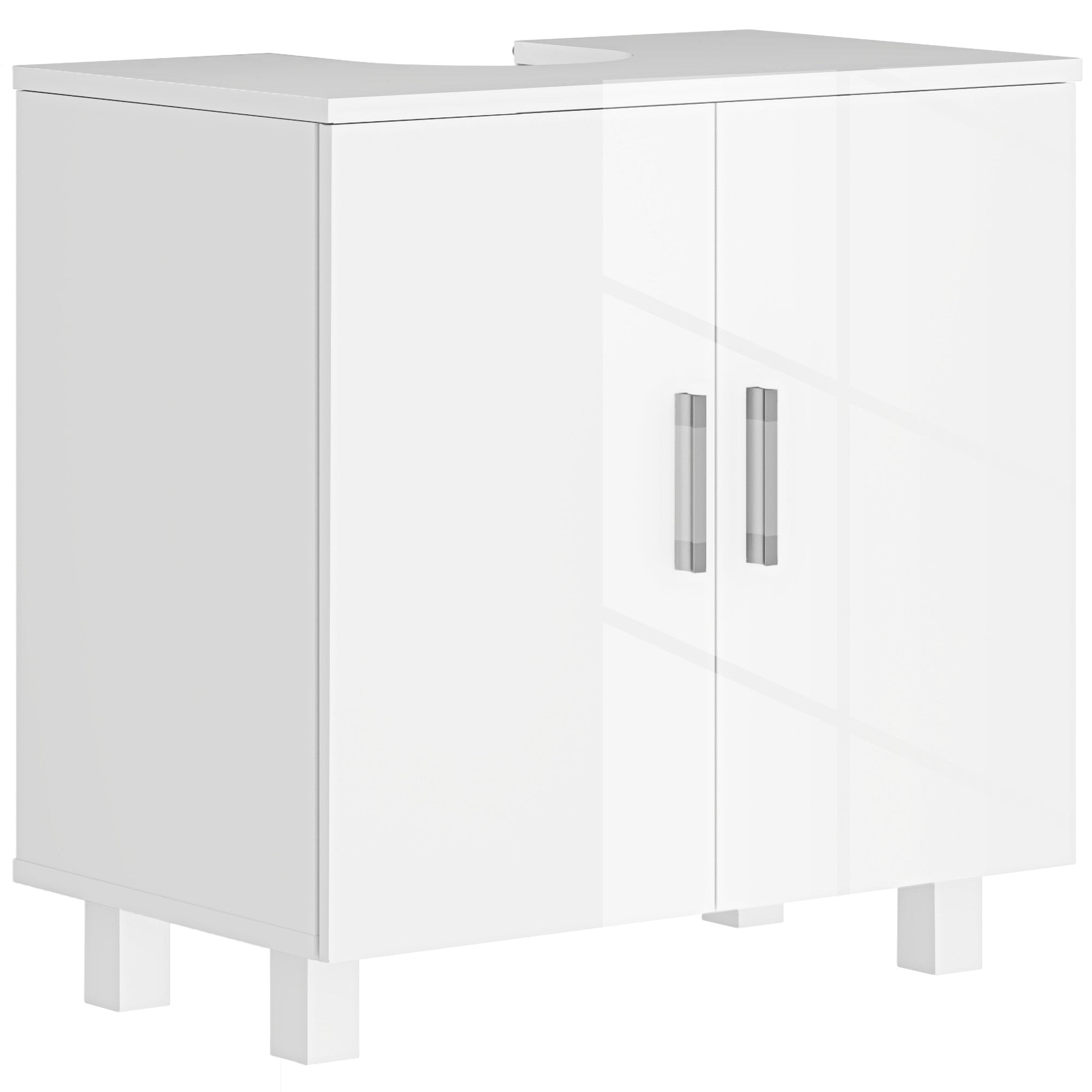 Móvel para Lavatório Branco 60x35x60 cm - Armário de Casa de Banho Elegante