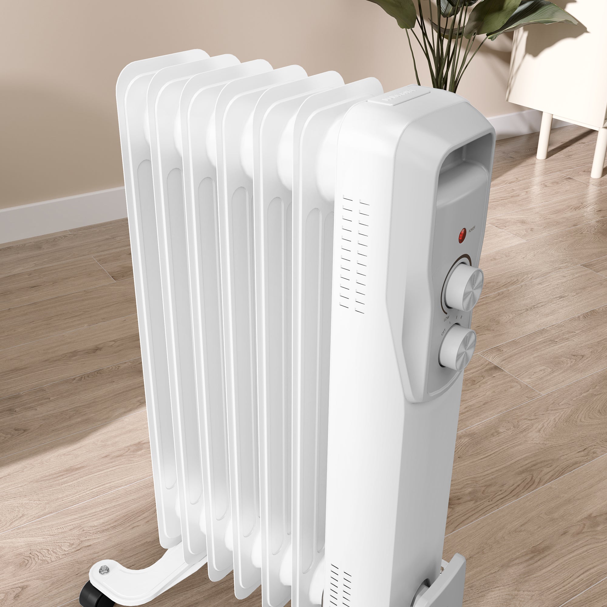 Aquecedor a Óleo 1500W Branco 29x40x62 cm