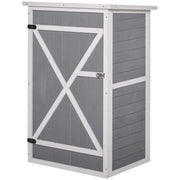 Armário de Jardim 75x56x115cm Cinza