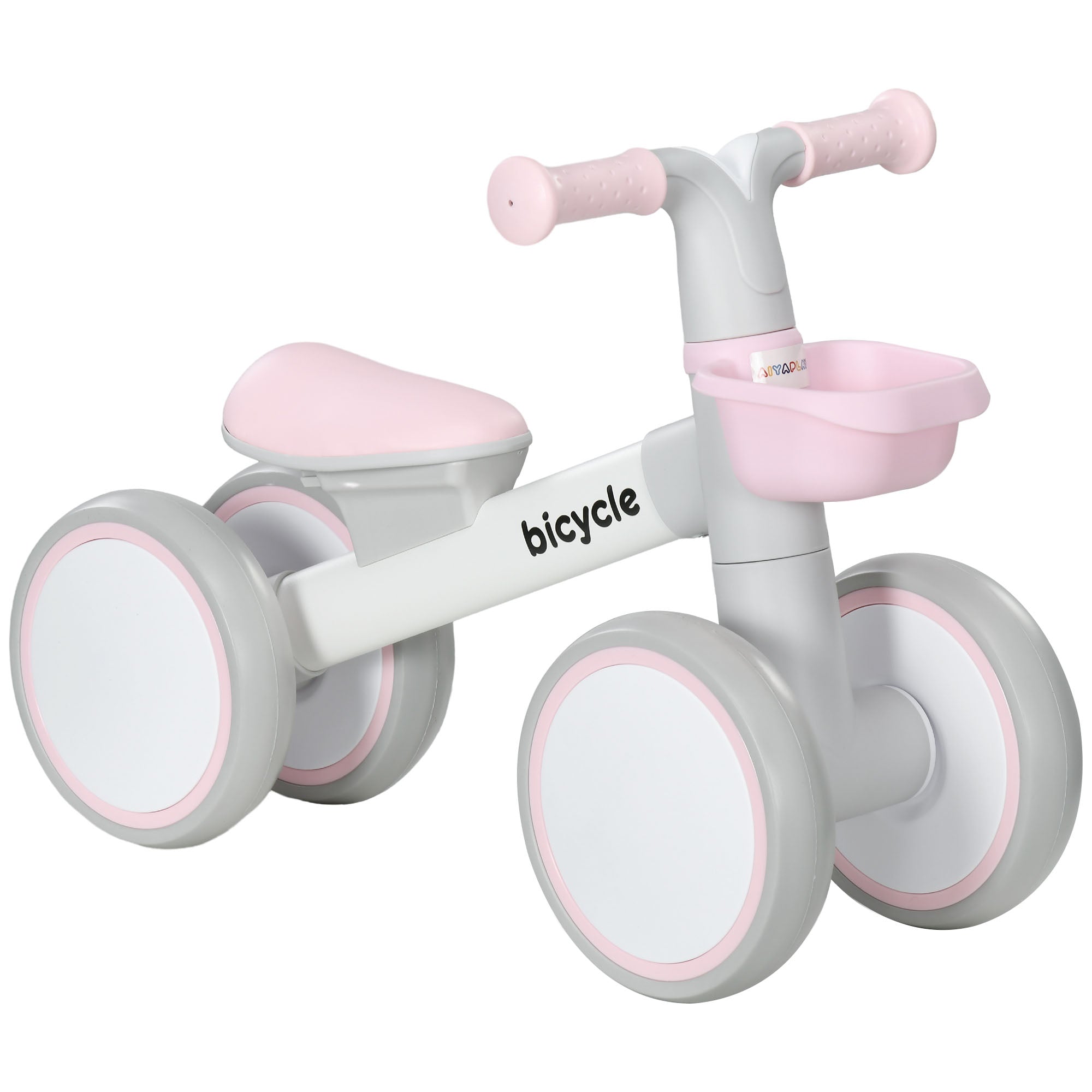 Bicicleta sem Pedais para Crianças 56x27x39 cm - Cor Rosa