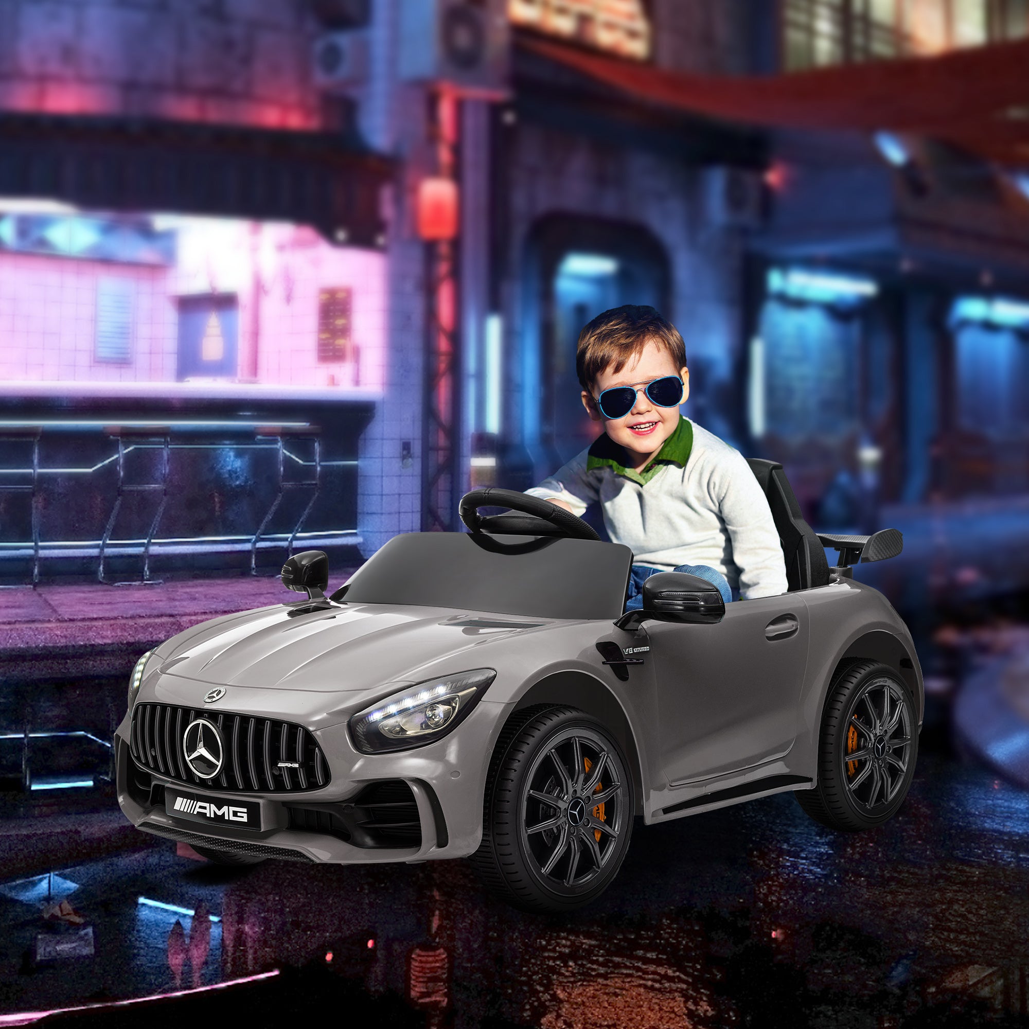 Carro Elétrico Infantil Prata 108x67x46 cm