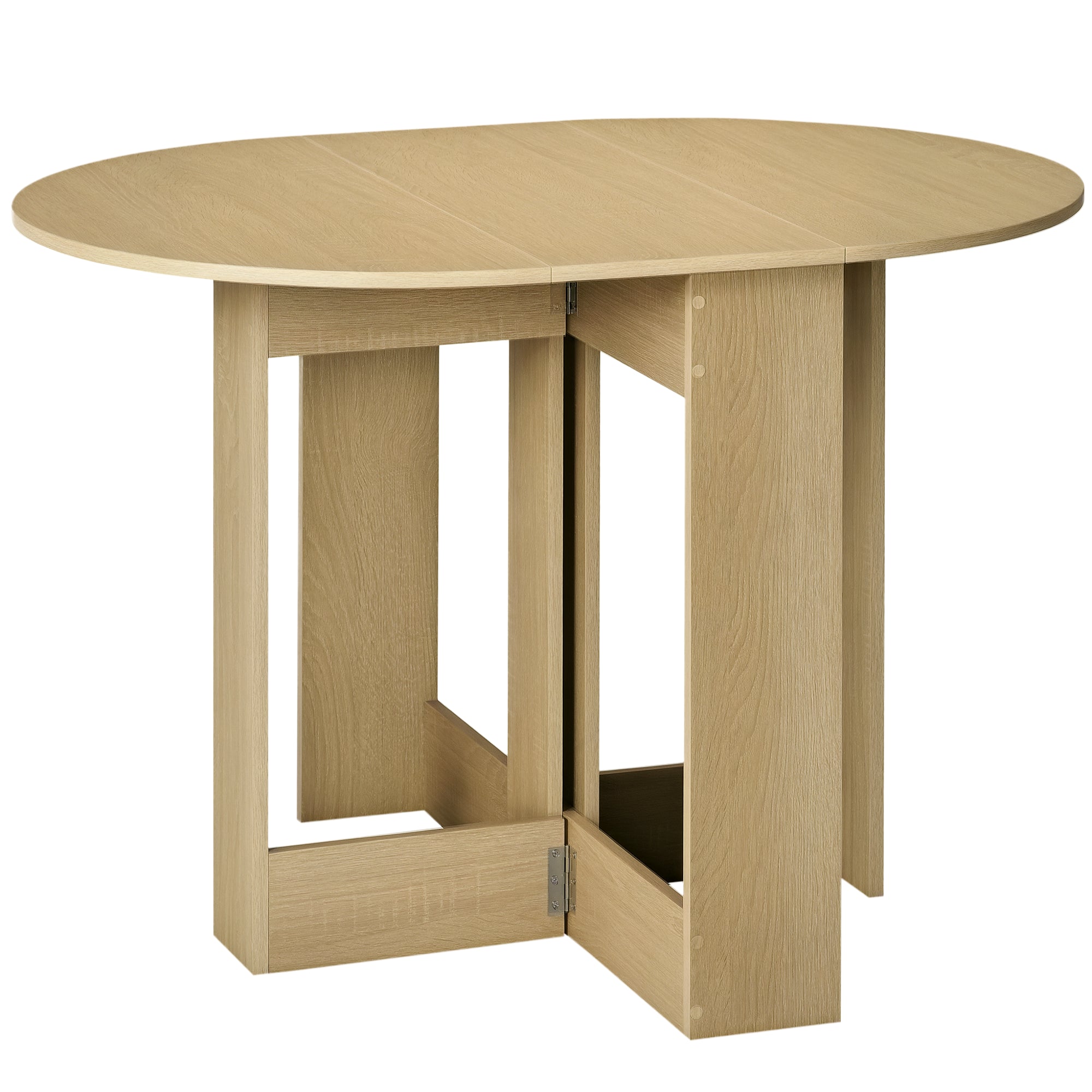Mesa de Sala de Jantar Dobrável 104x76x73,7 cm Cor de Carvalho