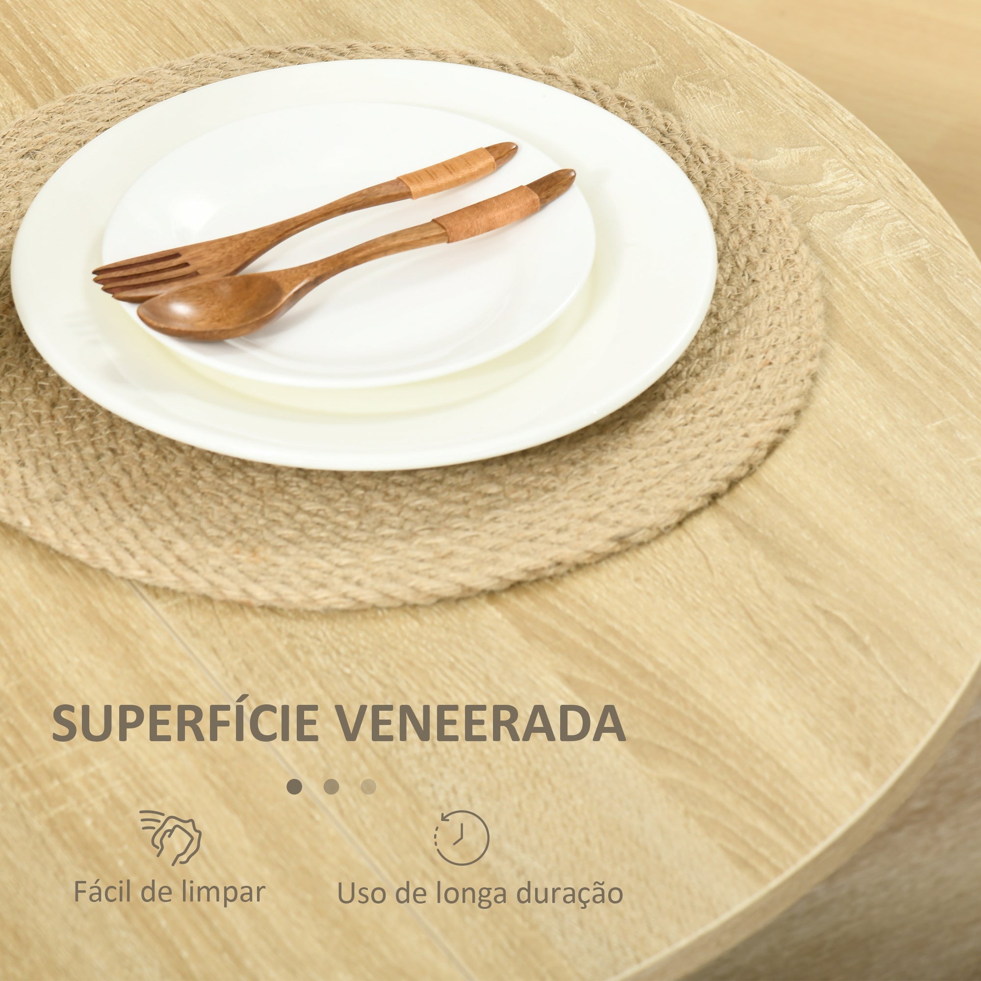 Mesa de Sala de Jantar Dobrável 104x76x73,7 cm Cor de Carvalho