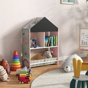 Estante Organizadora Infantil – 62,4x26,5x90 cm – Rosa – MDF e tecido