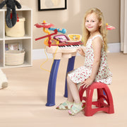 Piano Eletrónico Infantil 32 Teclas Multicor 74x32,2x71 cm