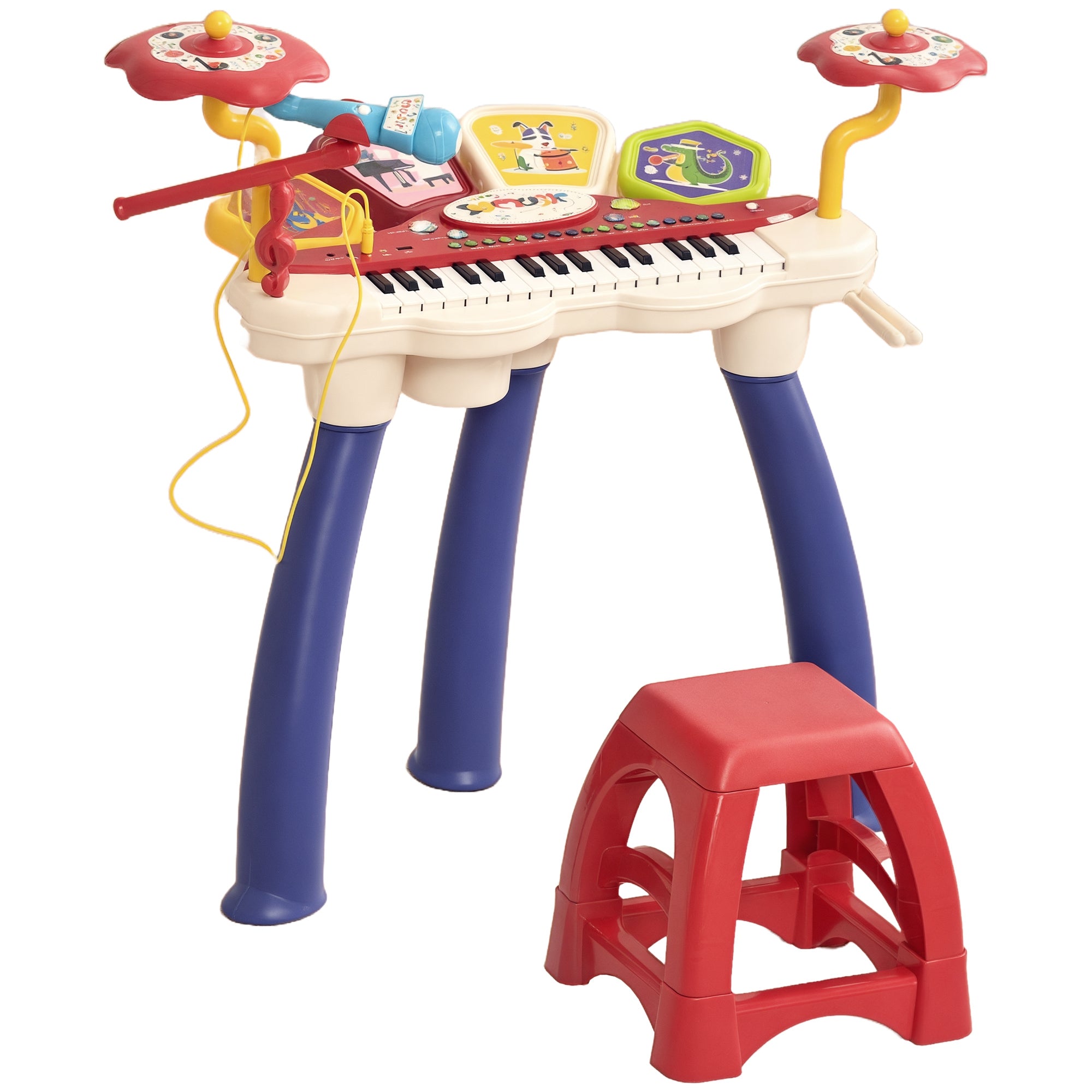 Piano Eletrónico Infantil 32 Teclas Multicor 74x32,2x71 cm