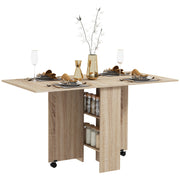 Mesa de Sala de Jantar Dobrável 75x140x74 cm - Cor de Madeira Natural