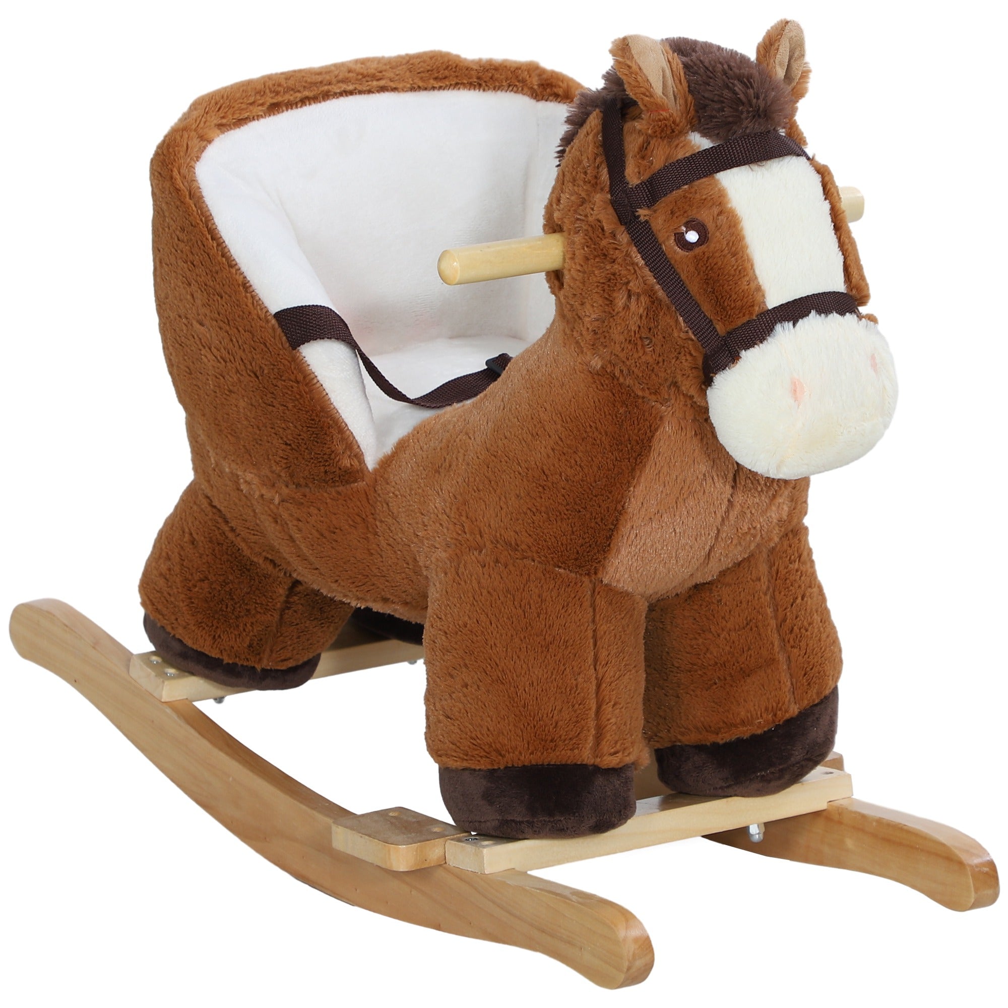 Cavalo Baloiço para Crianças 68x33x45 cm - Marrom
