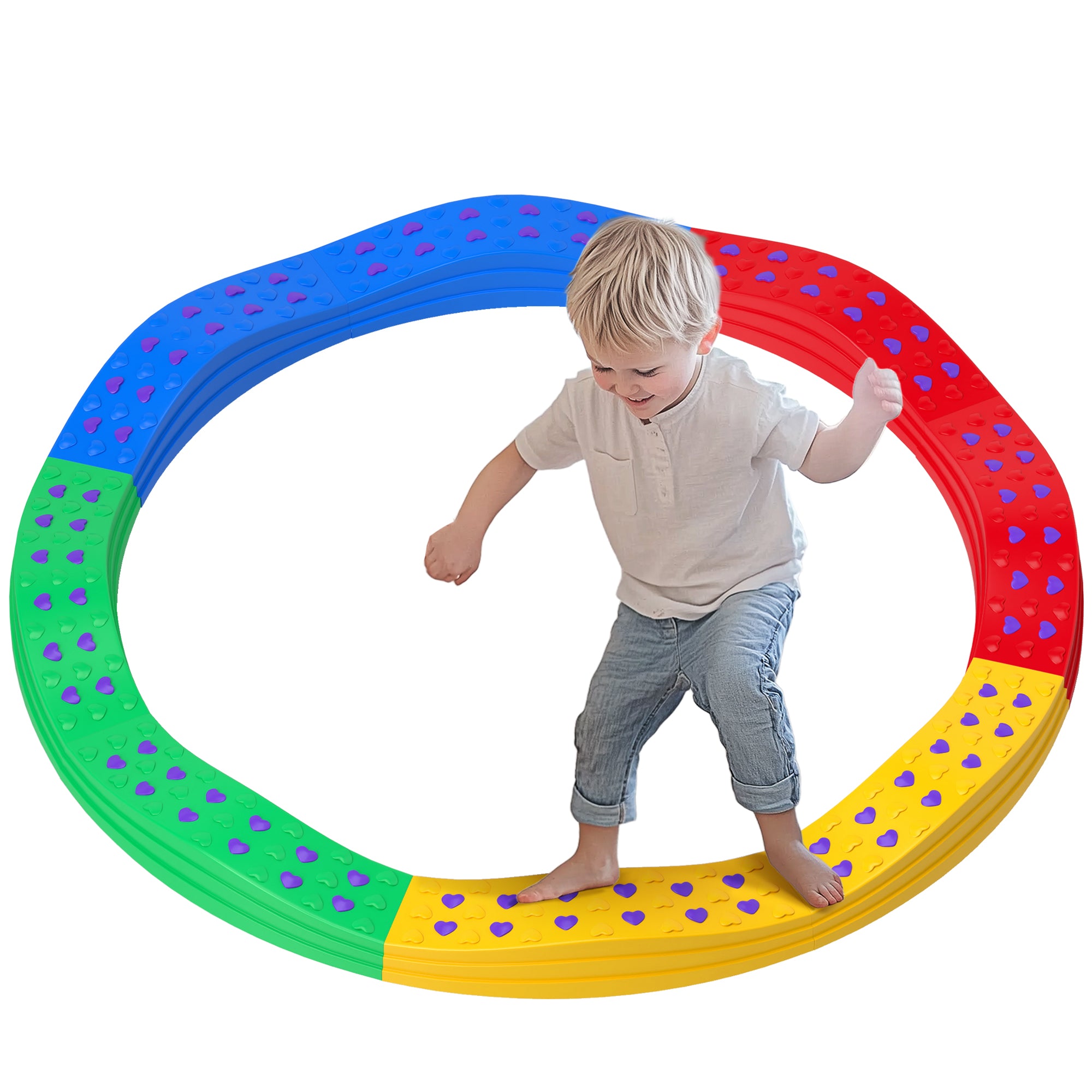 Traves de Equilíbrio Multicor Ø125x8 cm para Crianças acima de 3 Anos