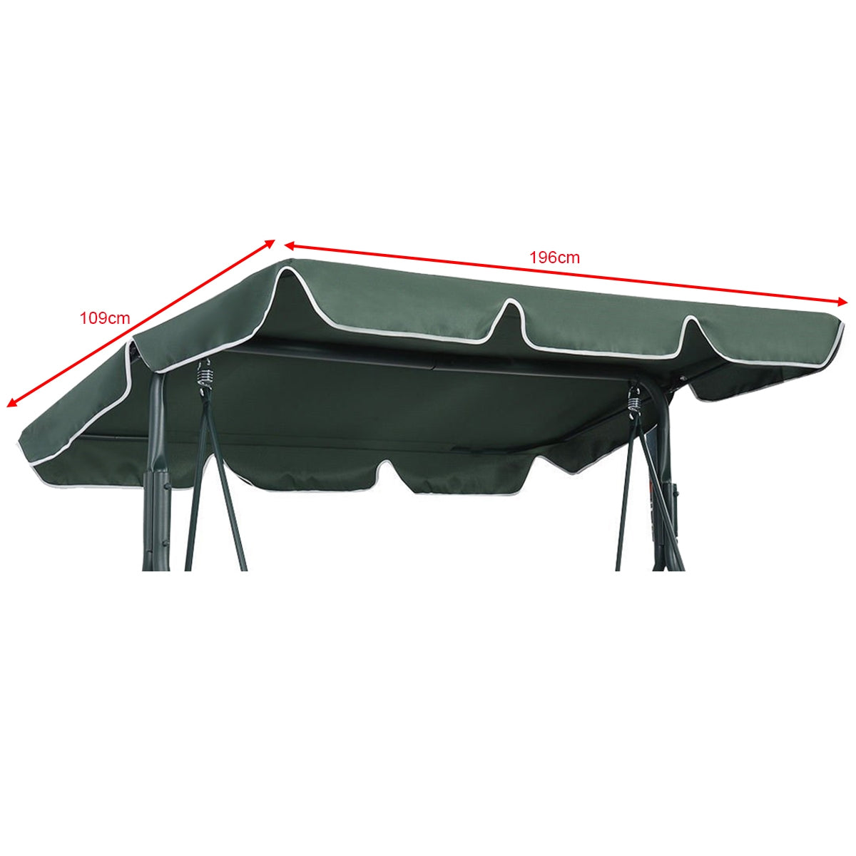 Toldo Tratamento Impermeável para Jardim Pátio Poliéster Verde-196 x 109 cm
