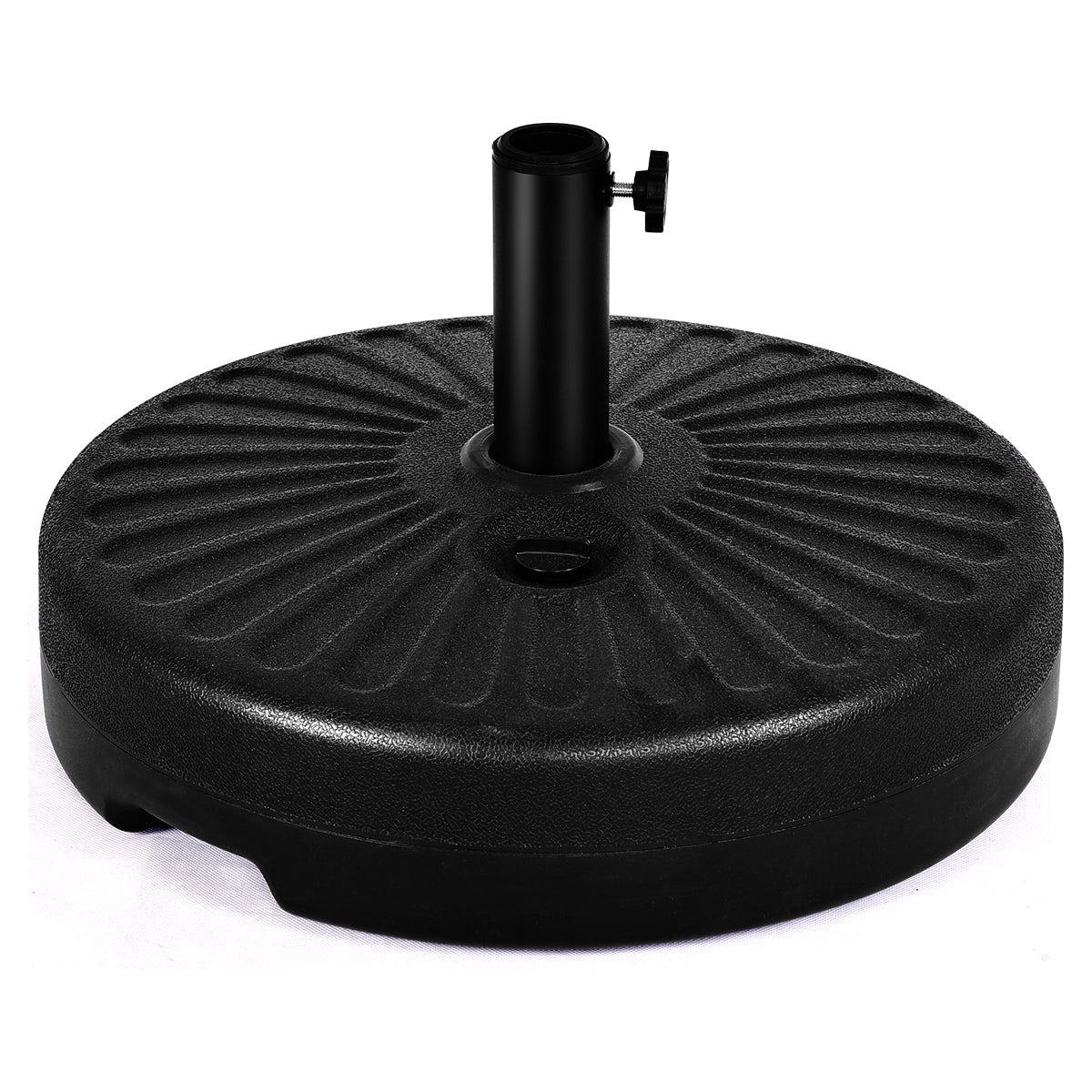 Base para Guarda-Sol Preenchível para Guarda-Sol de Praia, Jardim, Terraço e Pátio Preto φ51 x 13 cm