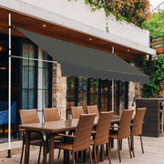 Toldo Telescópico e Retrátil 300 x 120 cm Resistente aos Raios UV Impermeável com Manivela Manual e Altura Regulável para Janela Varanda Cinzento