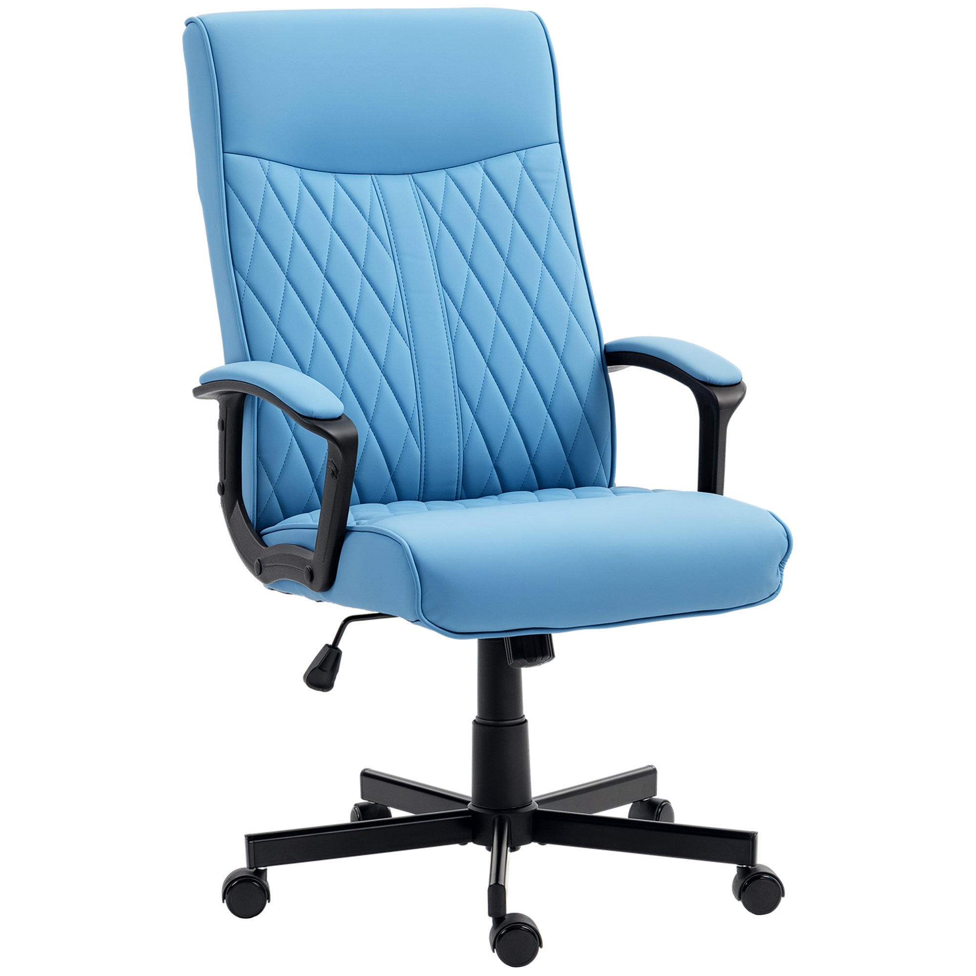 Cadeira de Escritório Giratória 360° Azul 65x65x102-112,5 cm