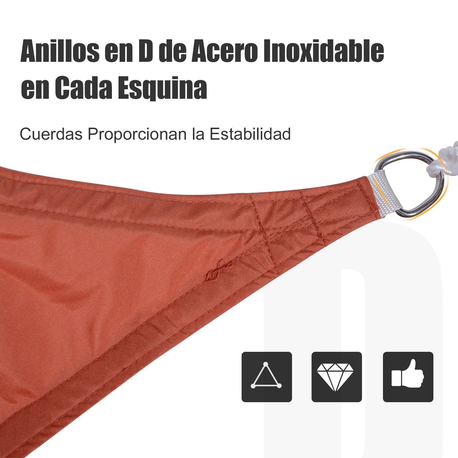 Toldo Retangular Vermelho 4x6m para Jardim e Terraço