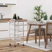 Carrinho de Cozinha Multifuncional Branco 36,5x36,5x89cm