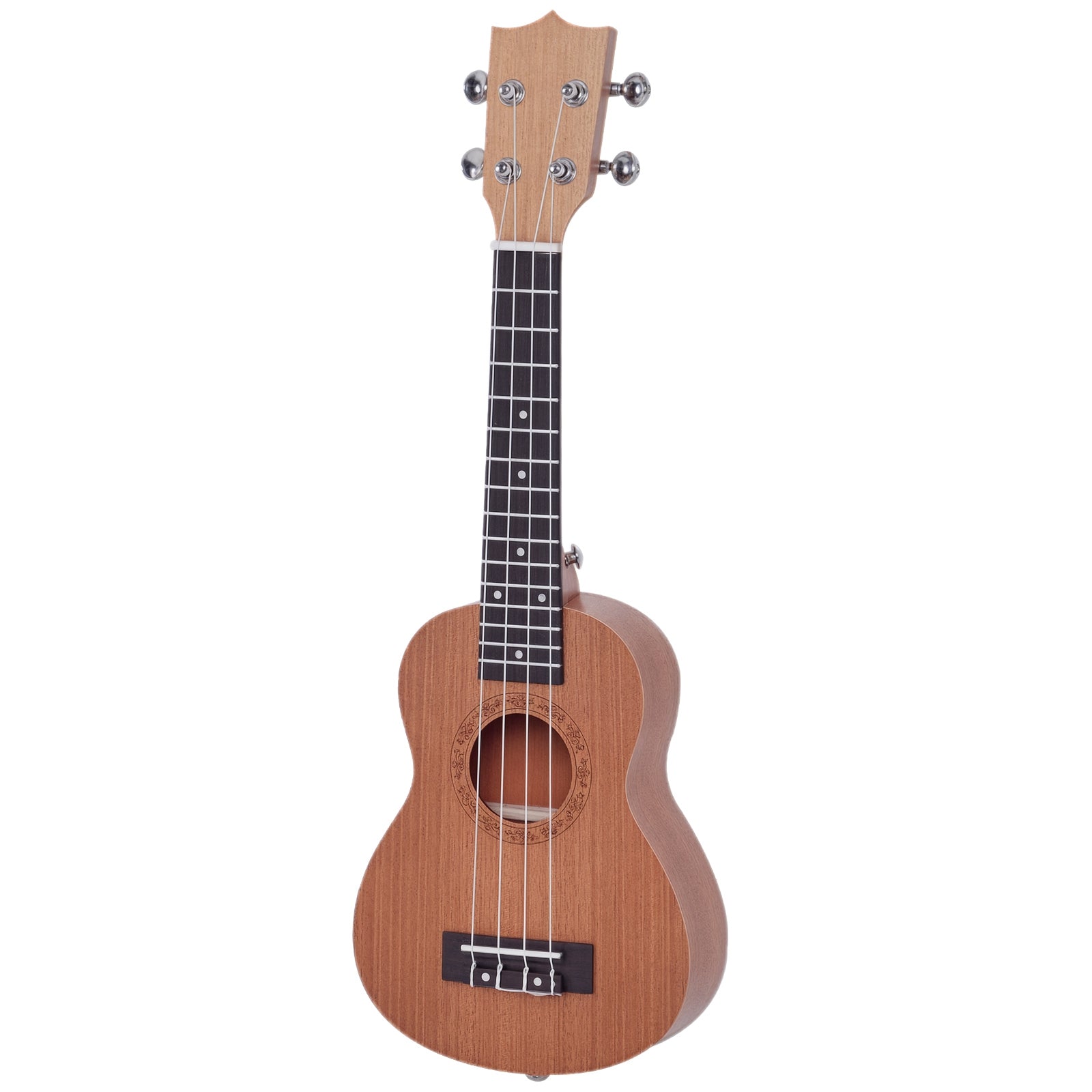 Ukelele Soprano 21 Polegadas Cor de Madeira Natural 53x17,5x6,2 cm