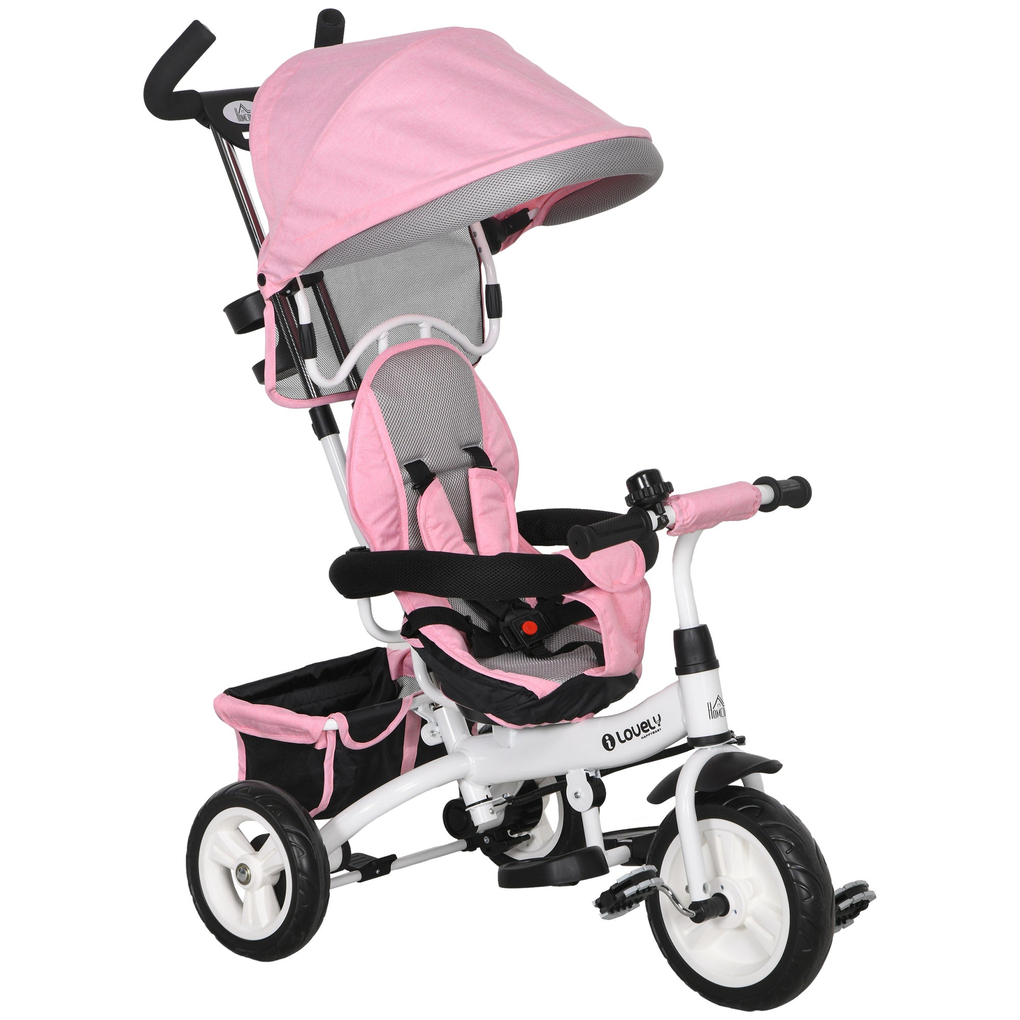 Triciclo Evolutivo 2 em 1 Rosa 95x50x106 cm