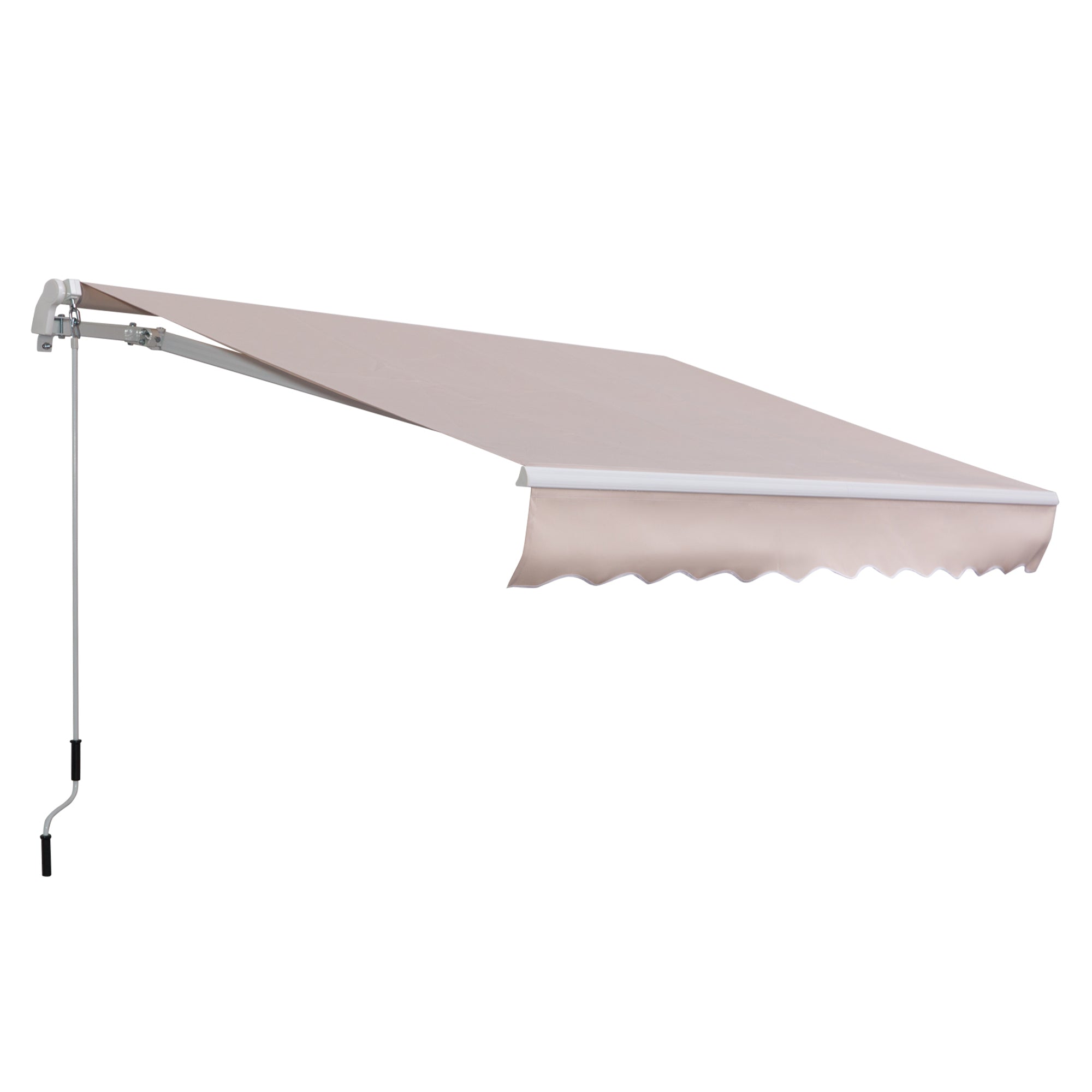 Toldo Manual com Manivela Retrátil 295x200 cm Bege