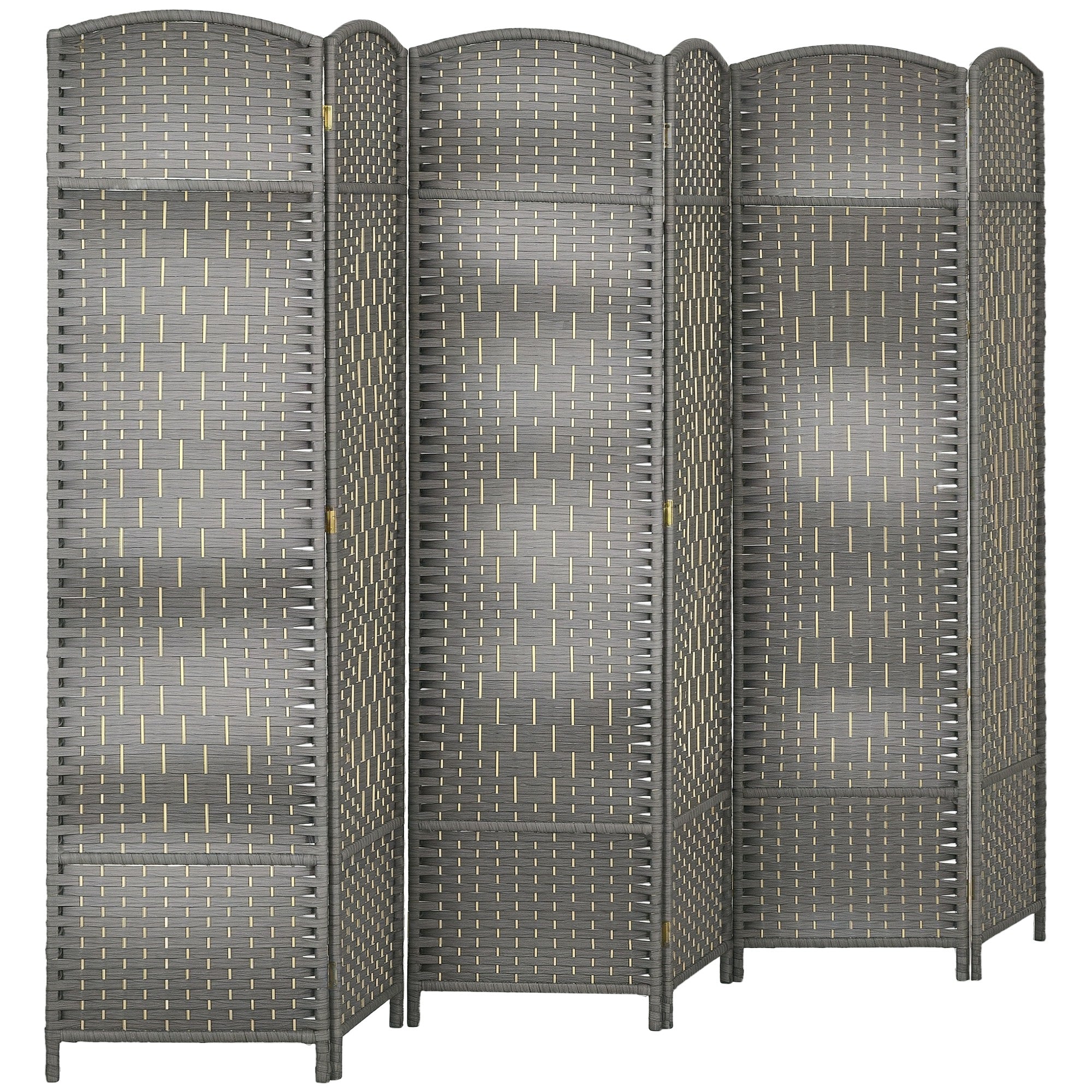 Biombo Dobrável de 6 Painéis 270x180 cm - Cinzento