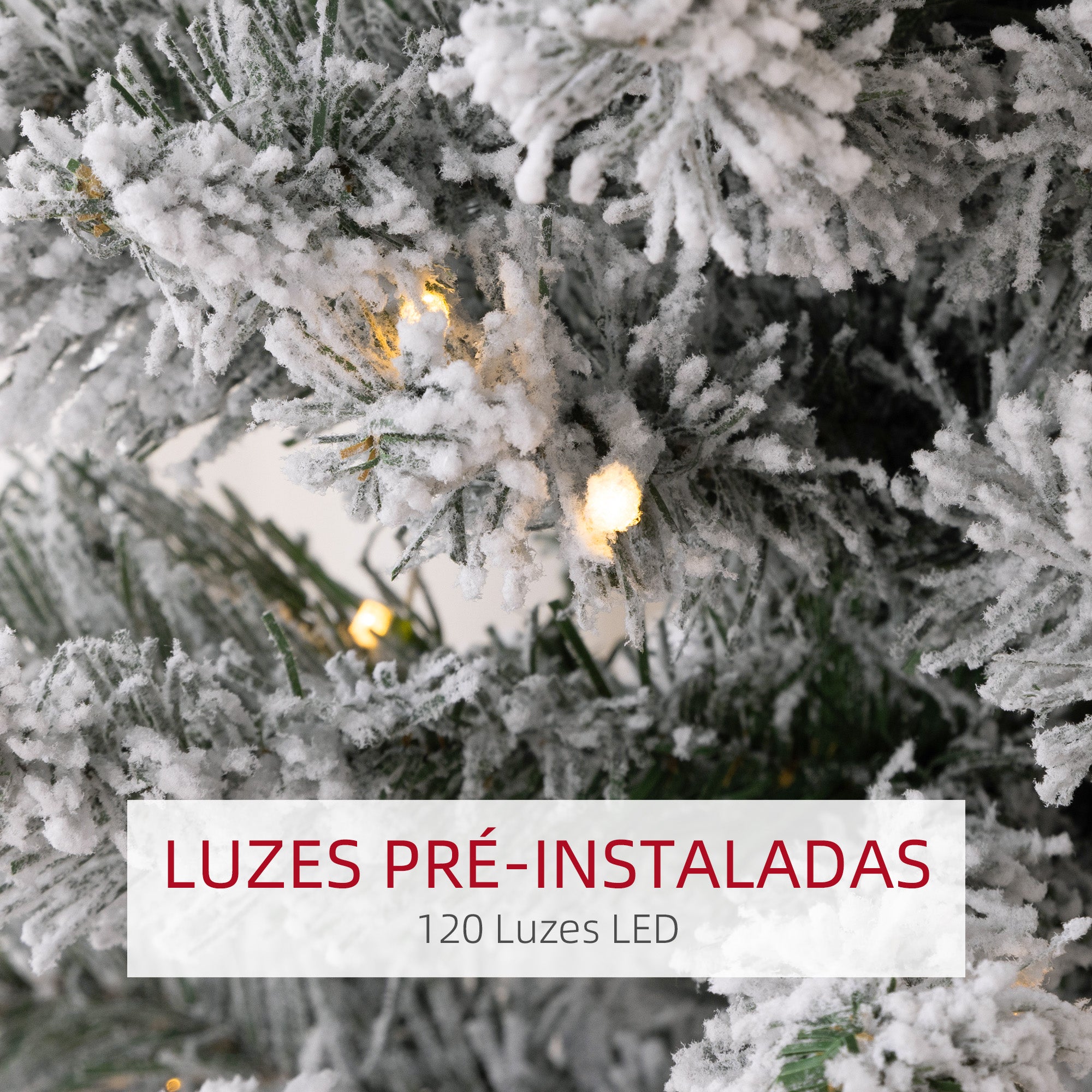 Árvore de Natal Artificial 150 cm Verde com 120 Luzes LED - Ø45x150 cm