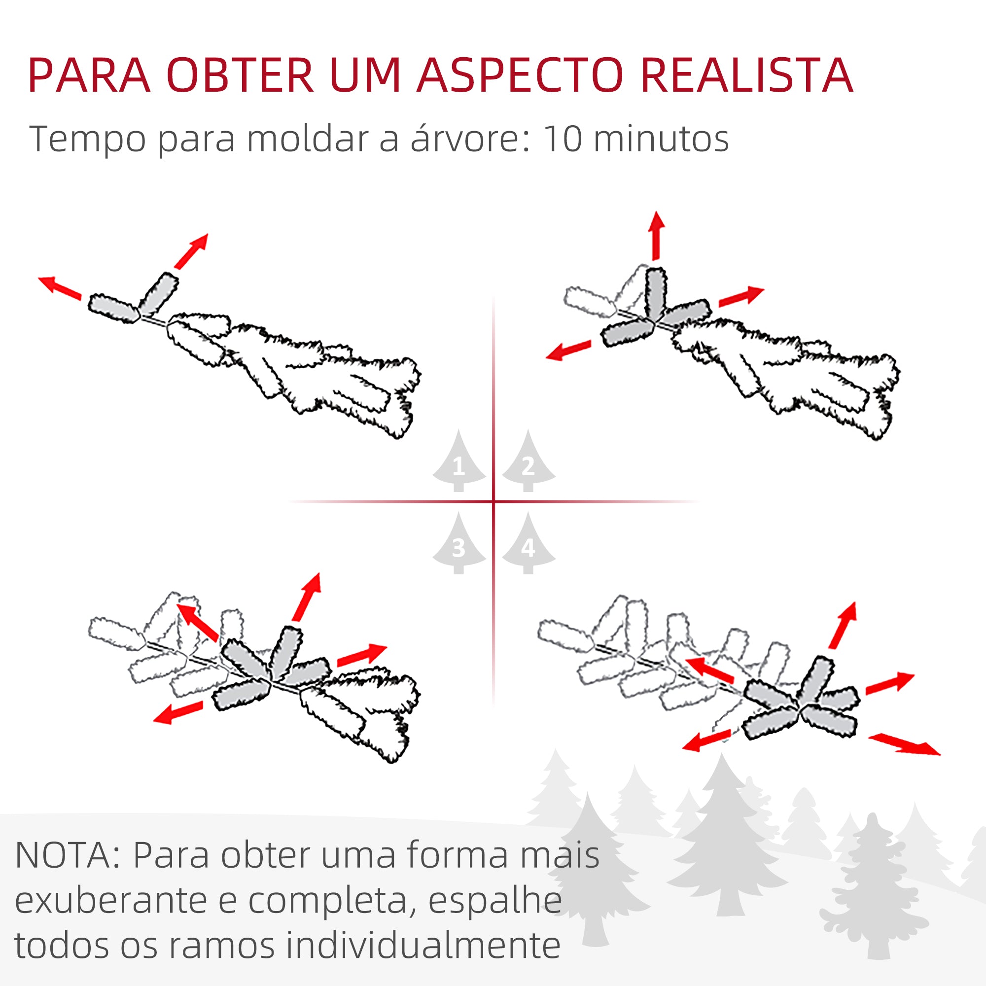 Árvore de Natal Artificial 150 cm Verde com 120 Luzes LED - Ø45x150 cm