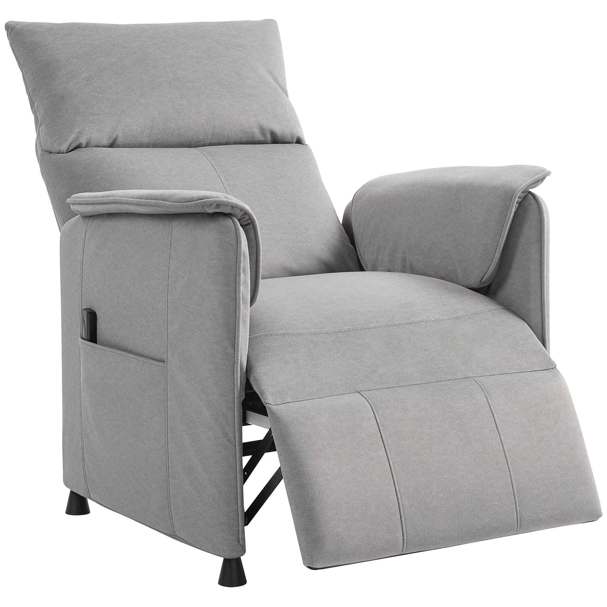 Poltrona Reclinável Elétrica Cinzenta 80x83x104 cm