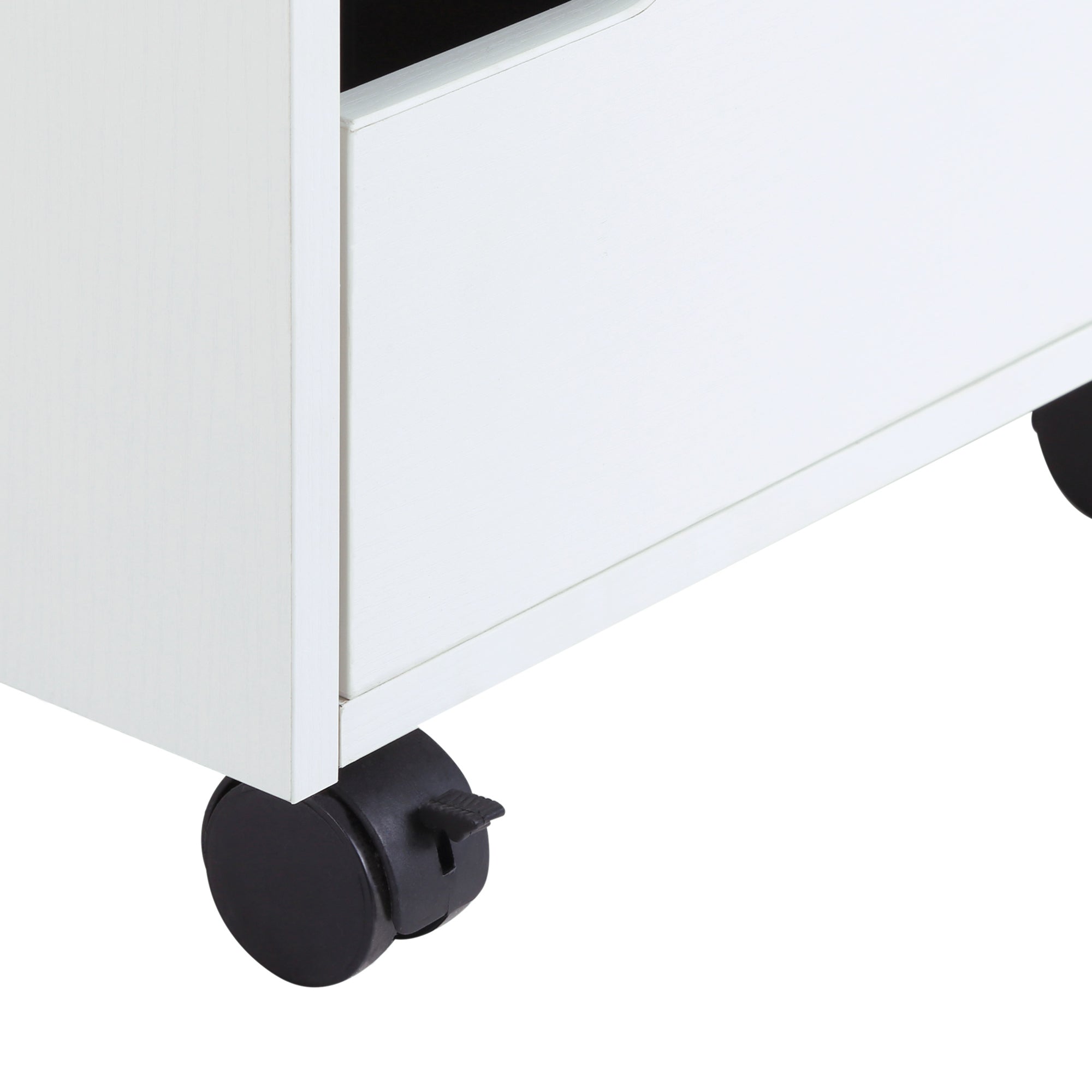 Bloco de Gavetas com 3 Gavetas e 4 Rodas 40x50x57,5 cm - Branco