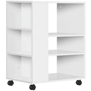 Armário para Impressora Móvel Auxiliar de Escritório Branco 60x40x75.8 cm