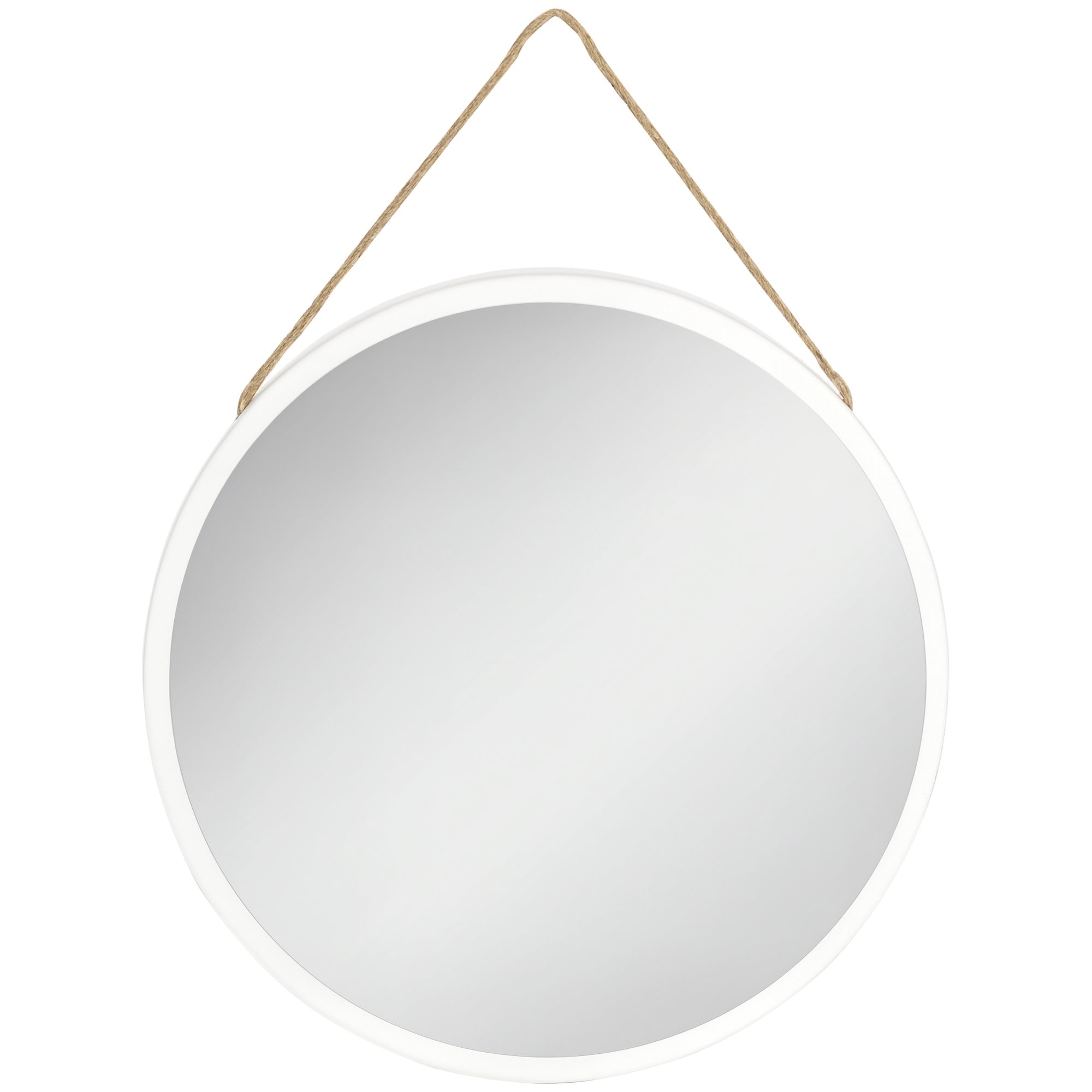 Espelho Decorativo Redondo 30x30cm - Cor Branco