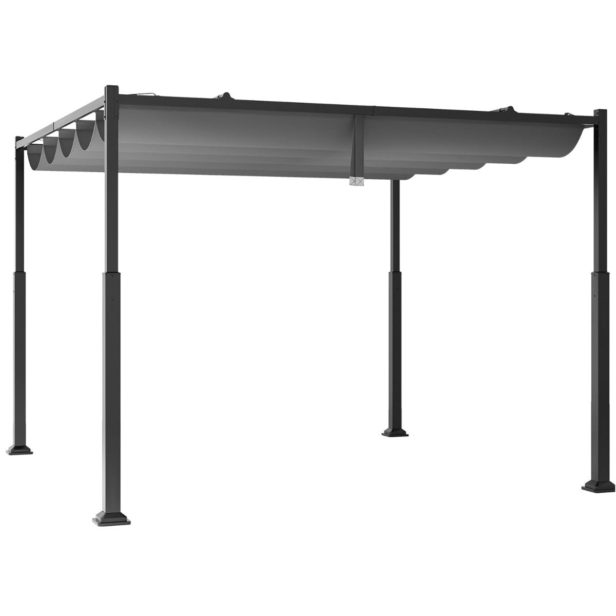 Pérgola de Exterior – 310 x 310 cm – Cinzento – Metal