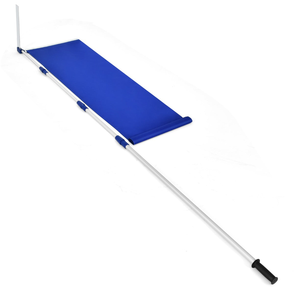 Pala de Neve de 189-620 cm em Alumínio com Punho Extensível e Antiderrapante
