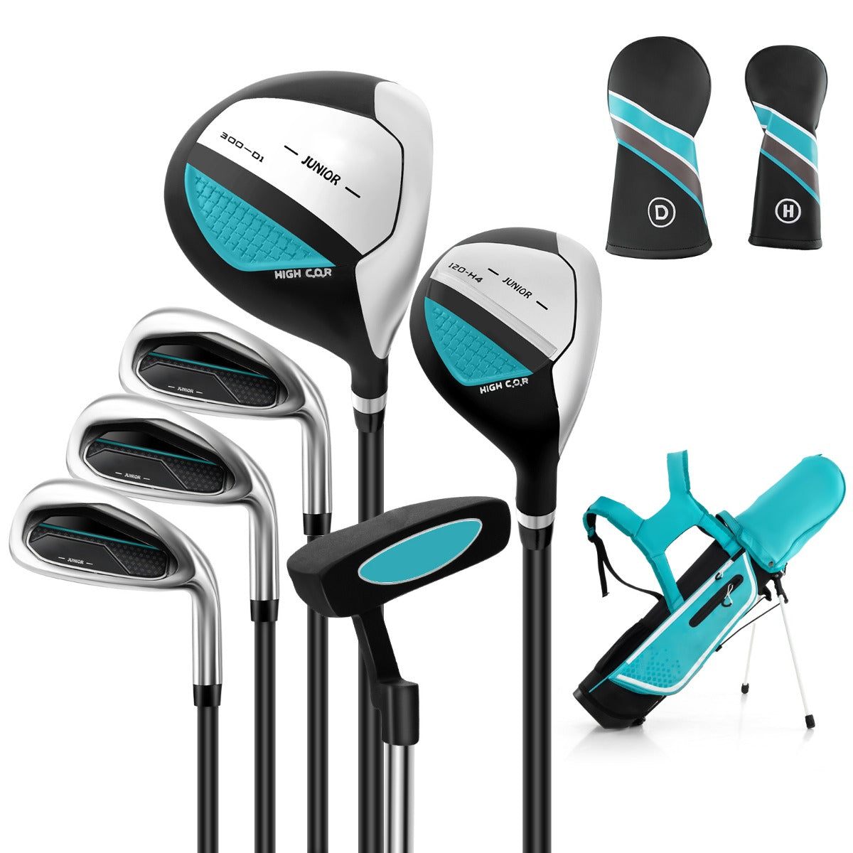 Conjunto de Golf para Crianças de 11-13 Anos – Azul – Liga de Alumínio/ Aço Inoxidável
