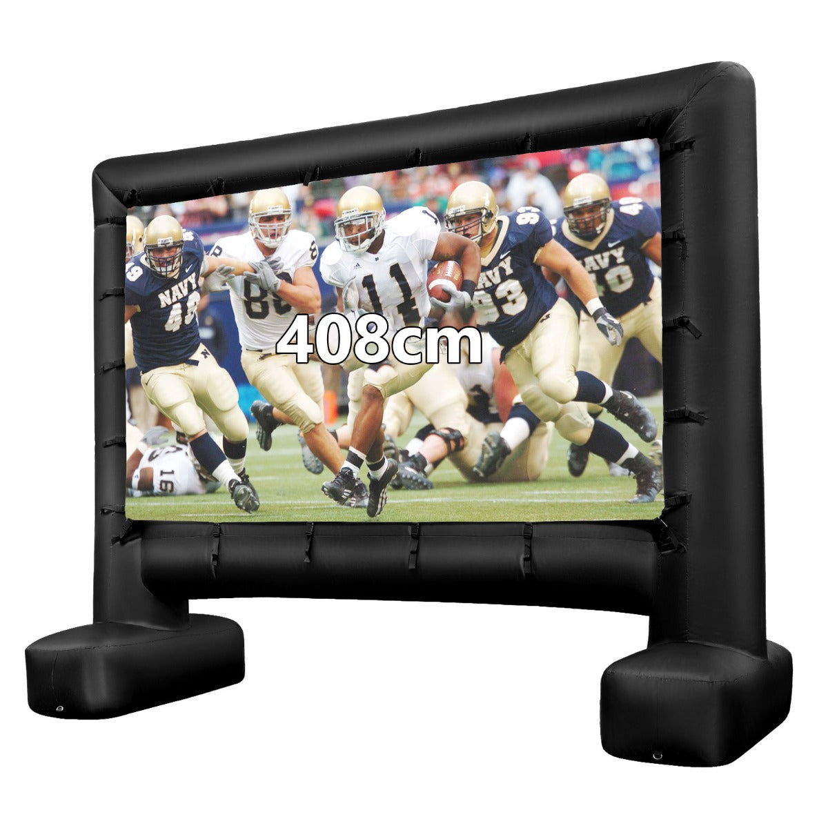 Ecrã Inflável para Projetor – 327 x 183 cm – Preto – Tecido Oxford