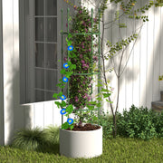 Conjunto de 3 Treliças de 154 cm para Jardim - Suportes Ajustáveis de Alta Resistência para Plantas Trepadeiras com Grampos e Laços Verde