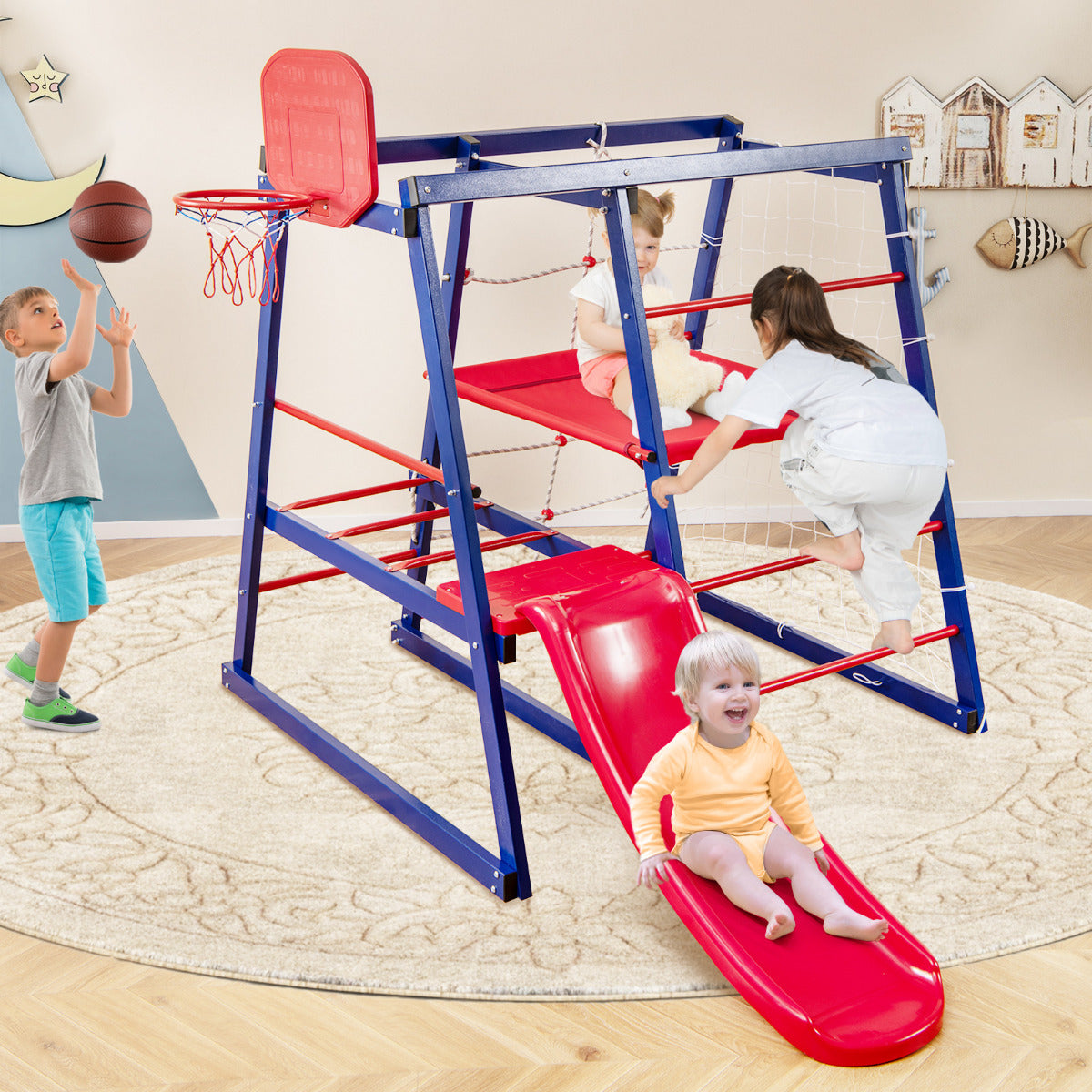 Parque Infantil 7 em 1 – 150 x 142 x 146 cm – metal